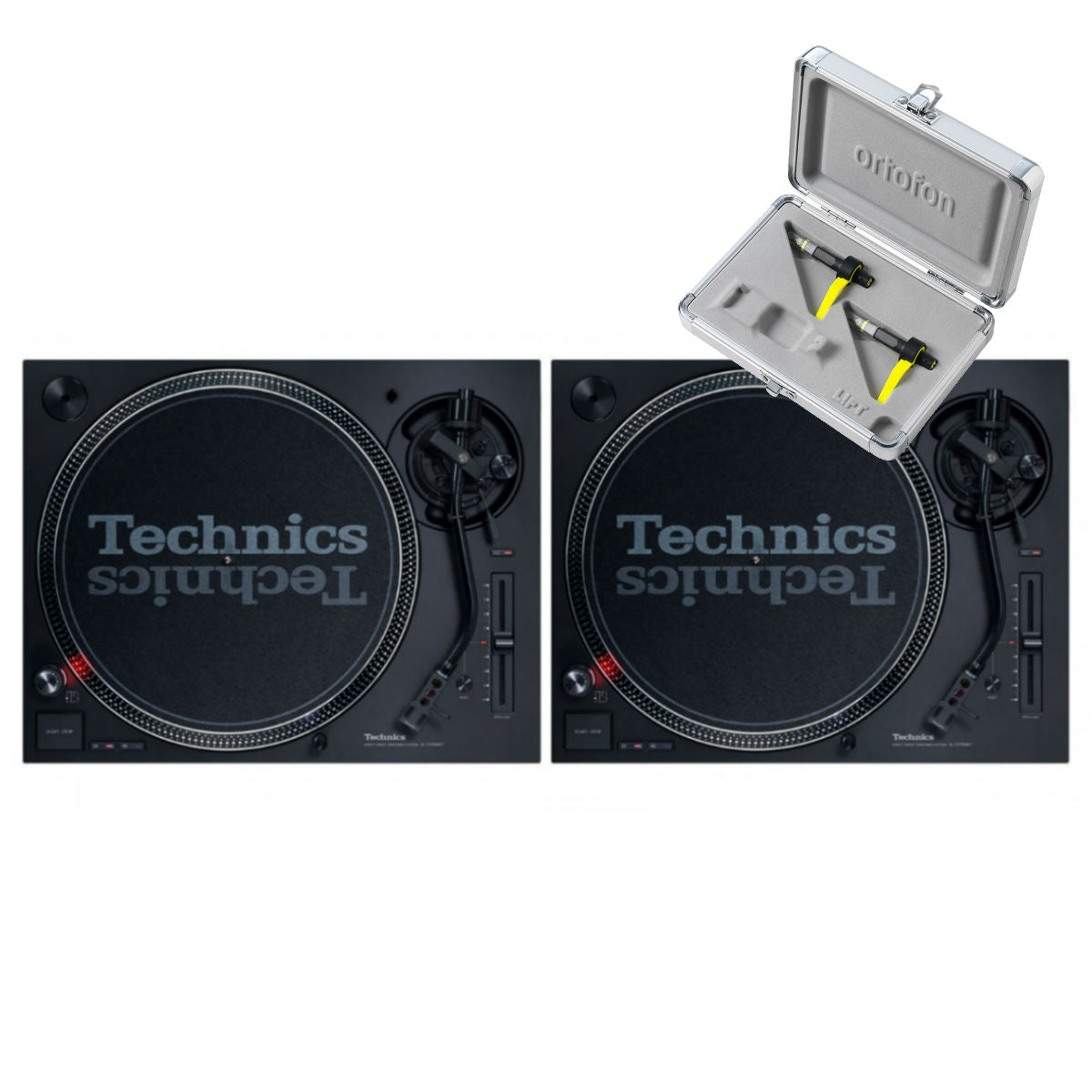 Technics SL 1210 MK7 Pair + Concorde Club MK2 Twin Pack