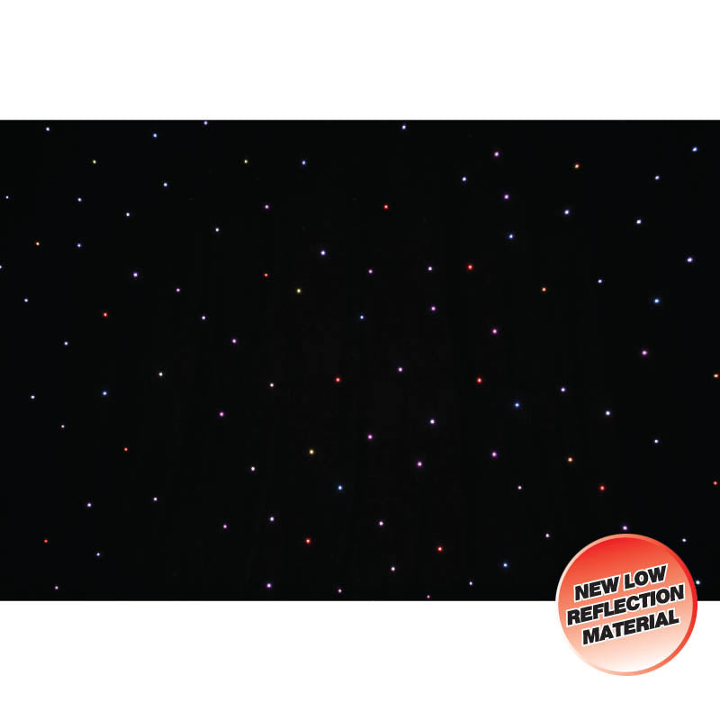 LEDJ PRO 6 x 3m Tri LED Black Starcloth ( STAR11 )