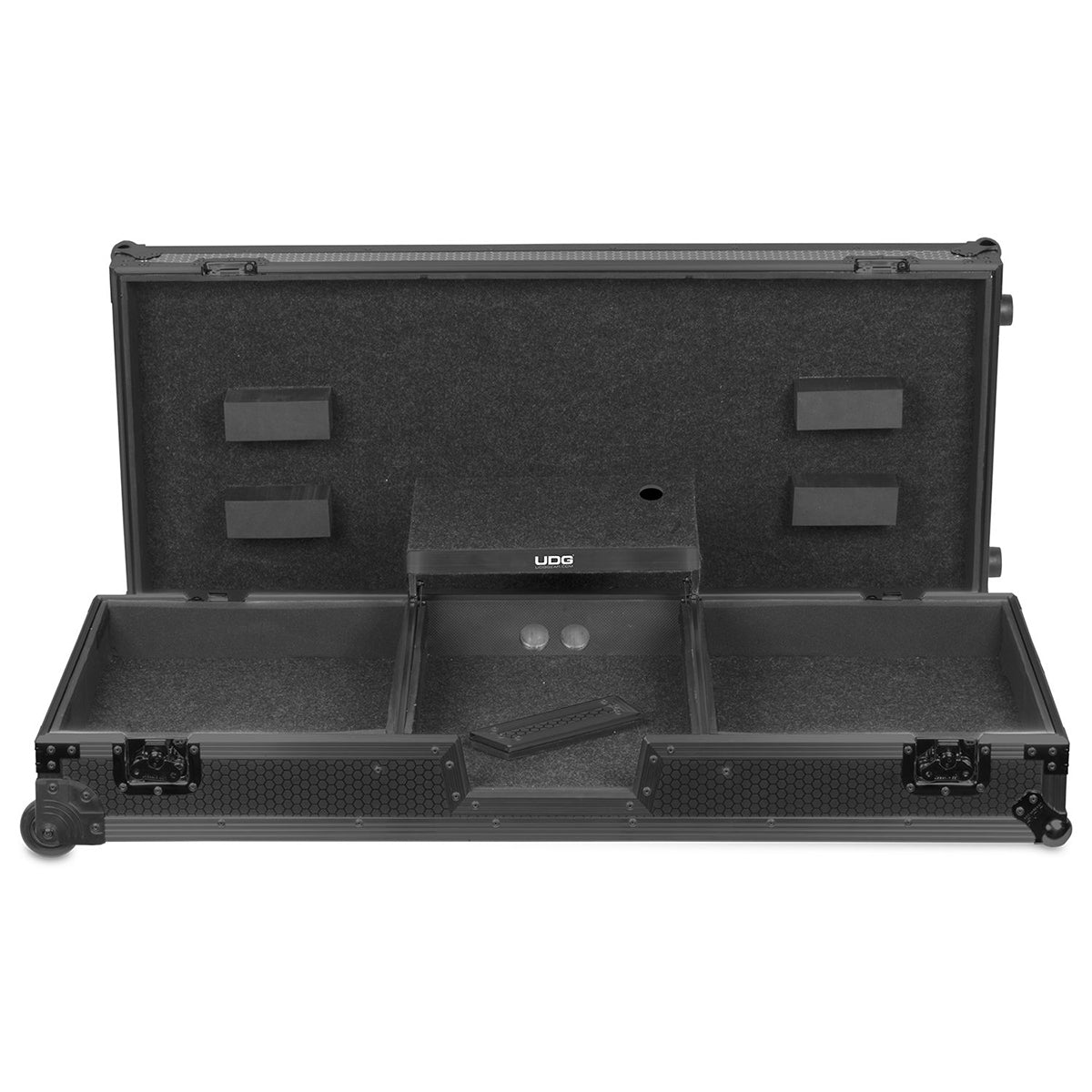 UDG Ultimate Flight Case Set Multi Format Turntable Battle & 10"/12" Mixer Plus (Laptop Shelf + Wheels) U91050BL