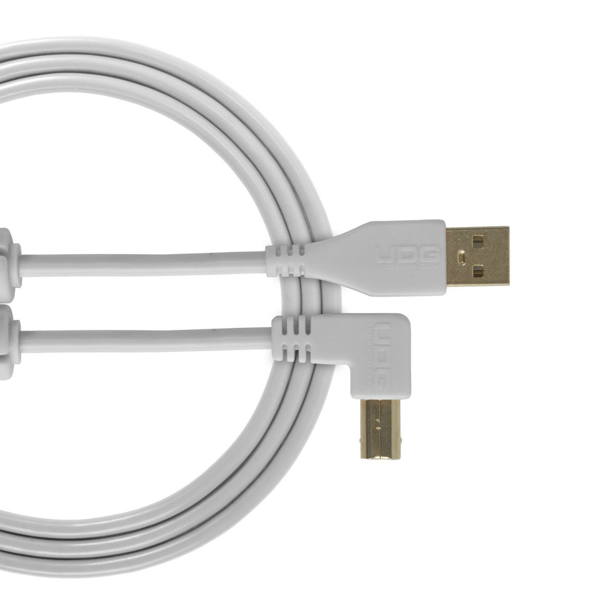 UDG USB Cable A-B 2m White Angled U95005WH