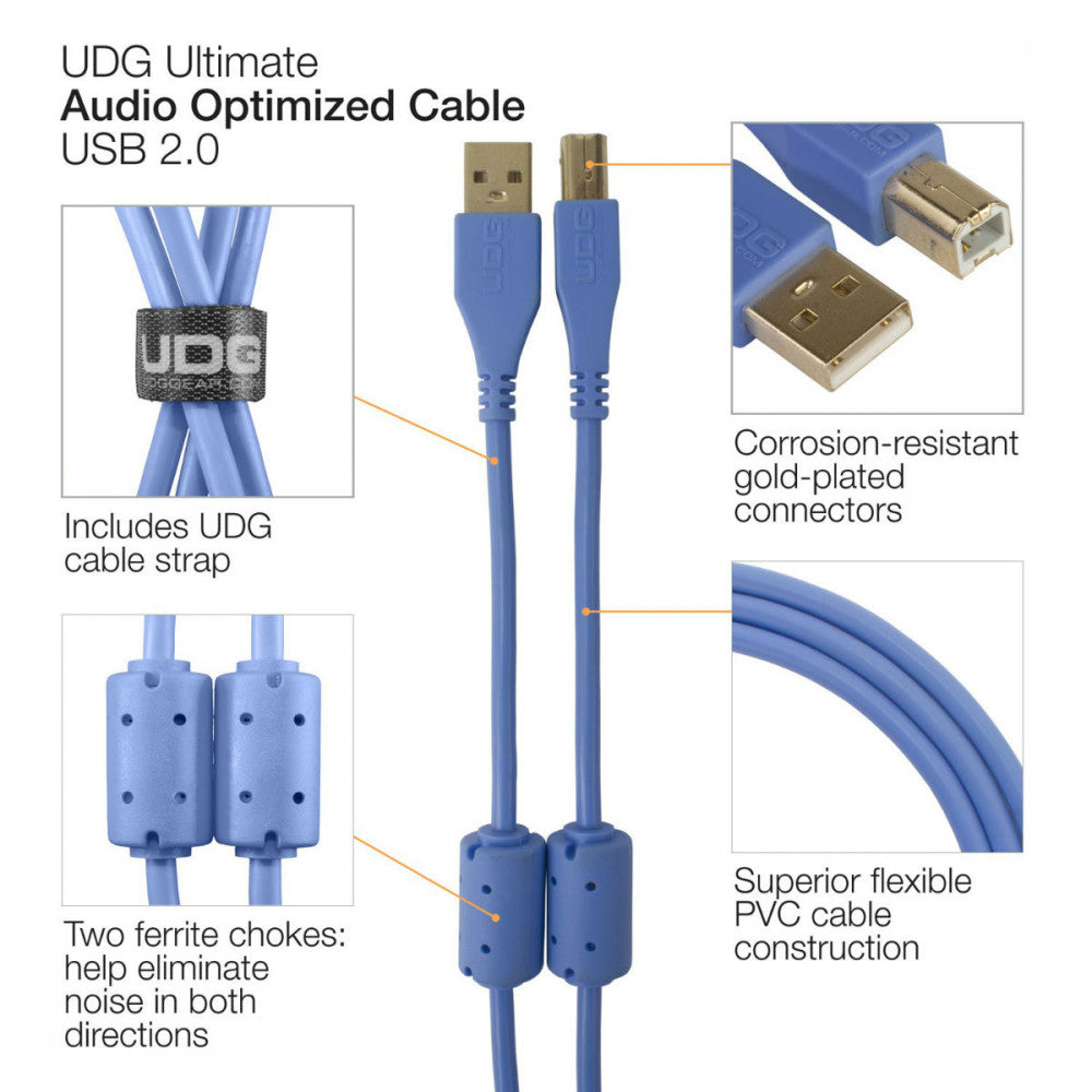 UDG USB Cable A-B 2m Blue U95002LB