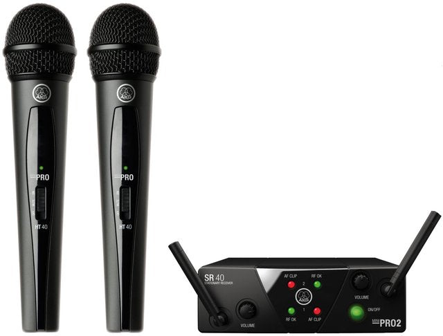 AKG WMS40 Mini Dual Vocal Set Wireless Mic System