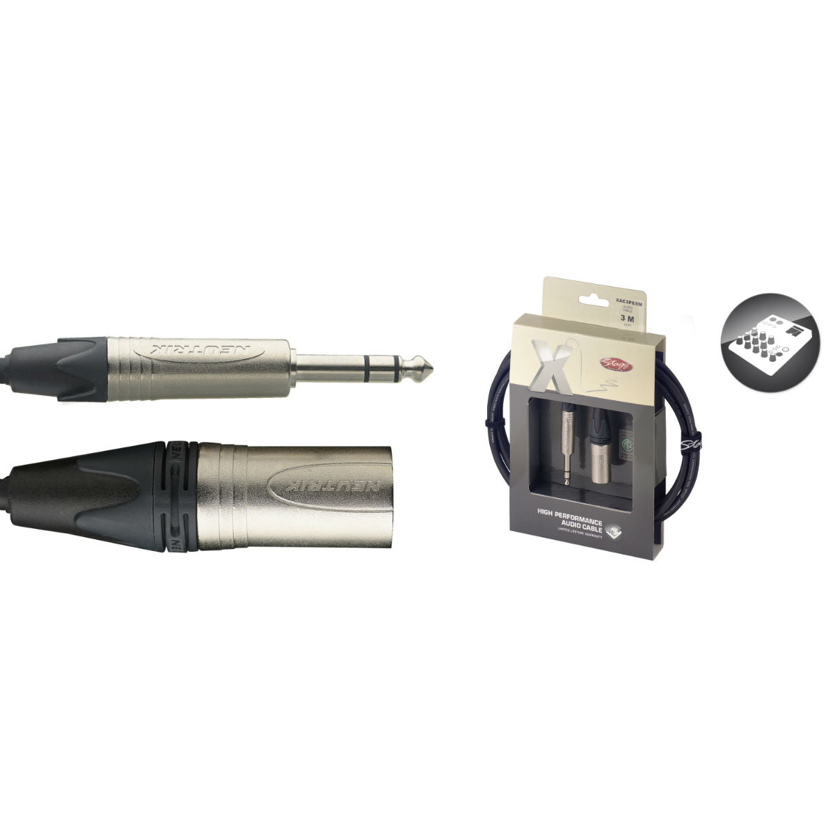 Stagg XAC3PSXM 3M Balanced Jack - XLR (male) Neutrik Cable