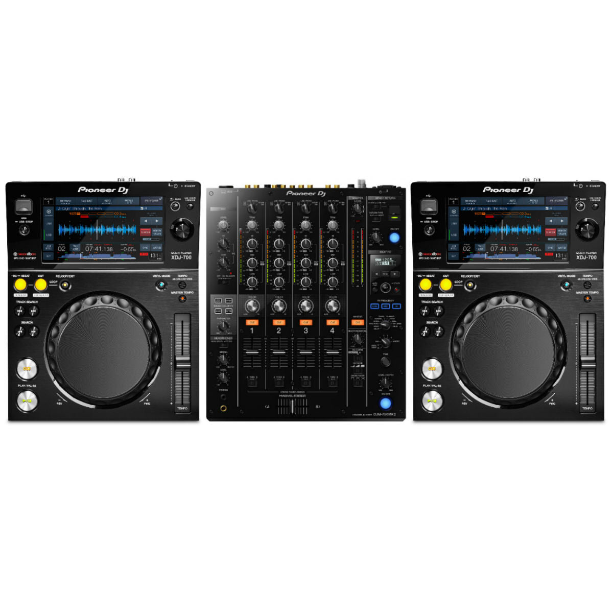 Pioneer 2 x XDJ700 DJM750MK2 Bundle