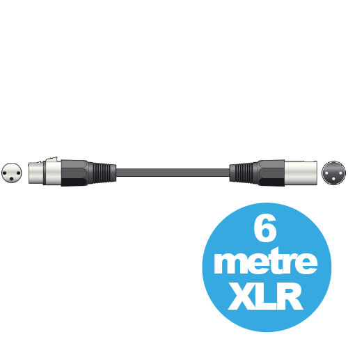 QTX 6m XLR Male to XLR Female Audio Cable ( 190.082UK )