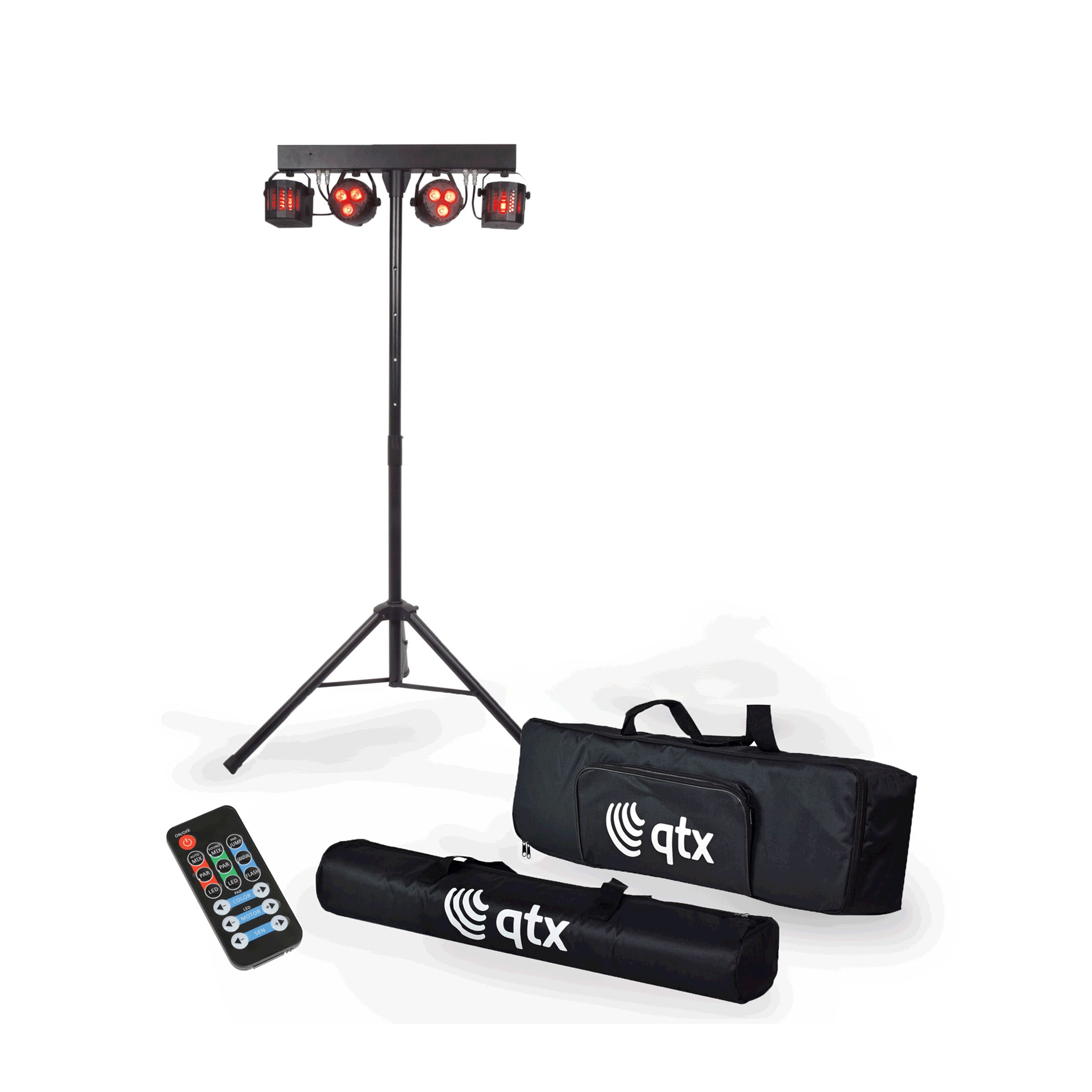 QTX Recharge DJ: Led Derby & PAR Bar With Tripod (151547)