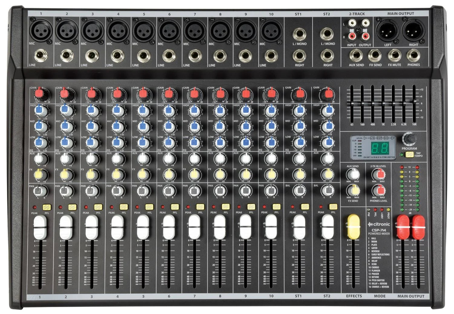 Citronic CSP-714 Powered Mixer Amplifier 1000W FX