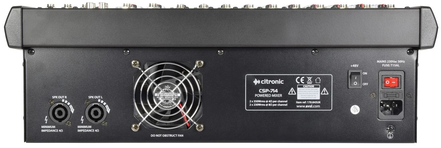 Citronic CSP-714 Powered Mixer Amplifier 1000W FX