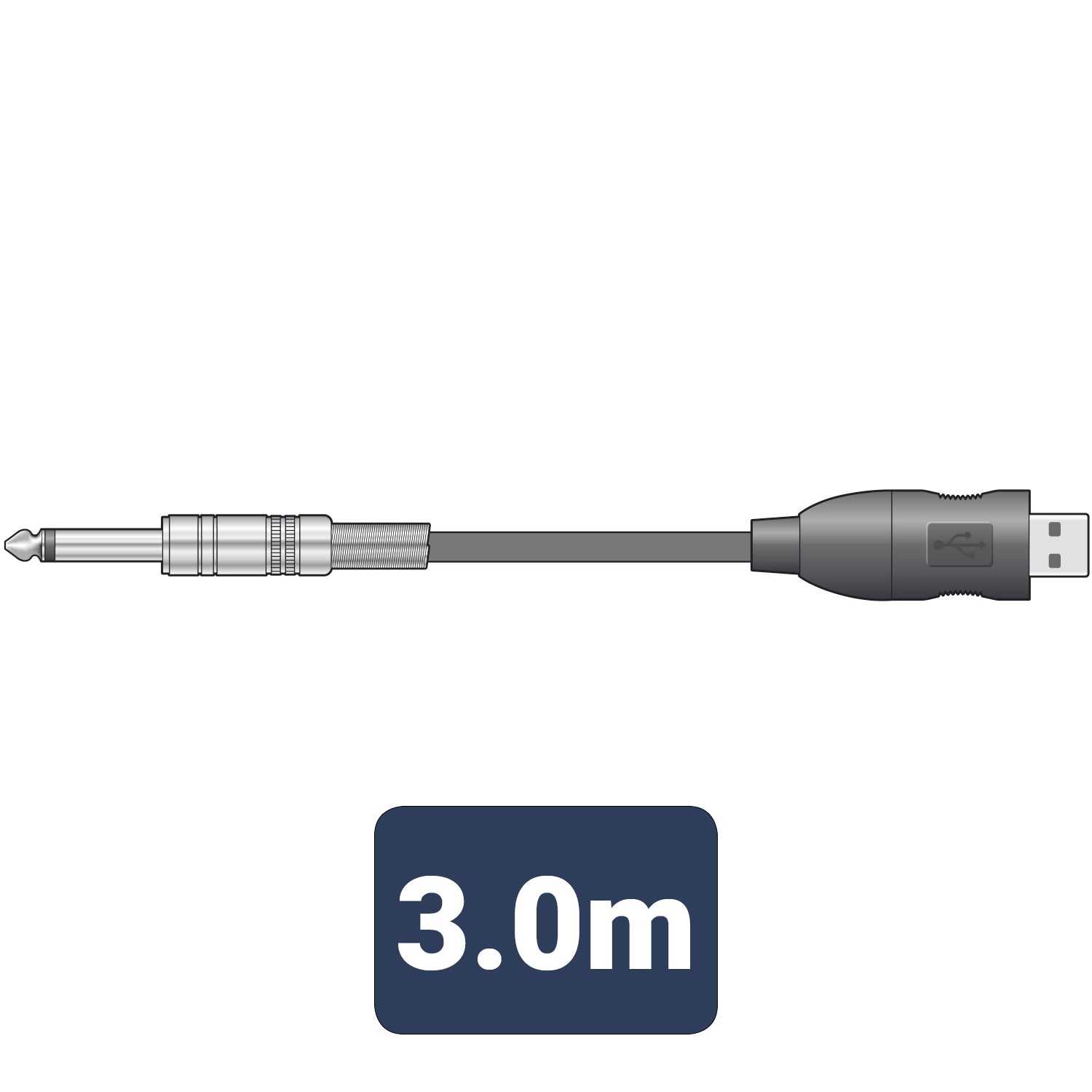 Chord 173615 - Jack To USB Converter Lead 3m