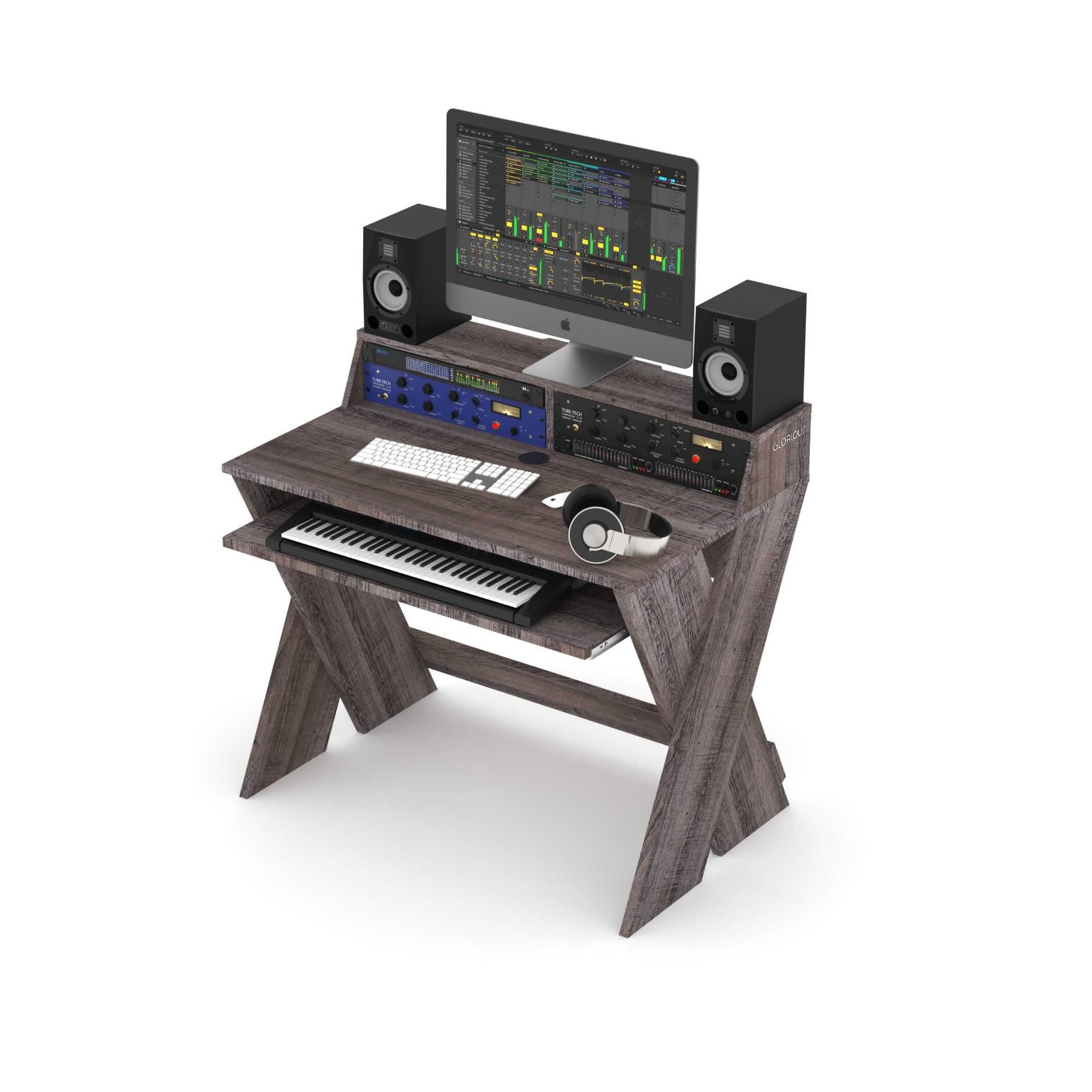 Glorious DJ Sound Desk Compact Walnut