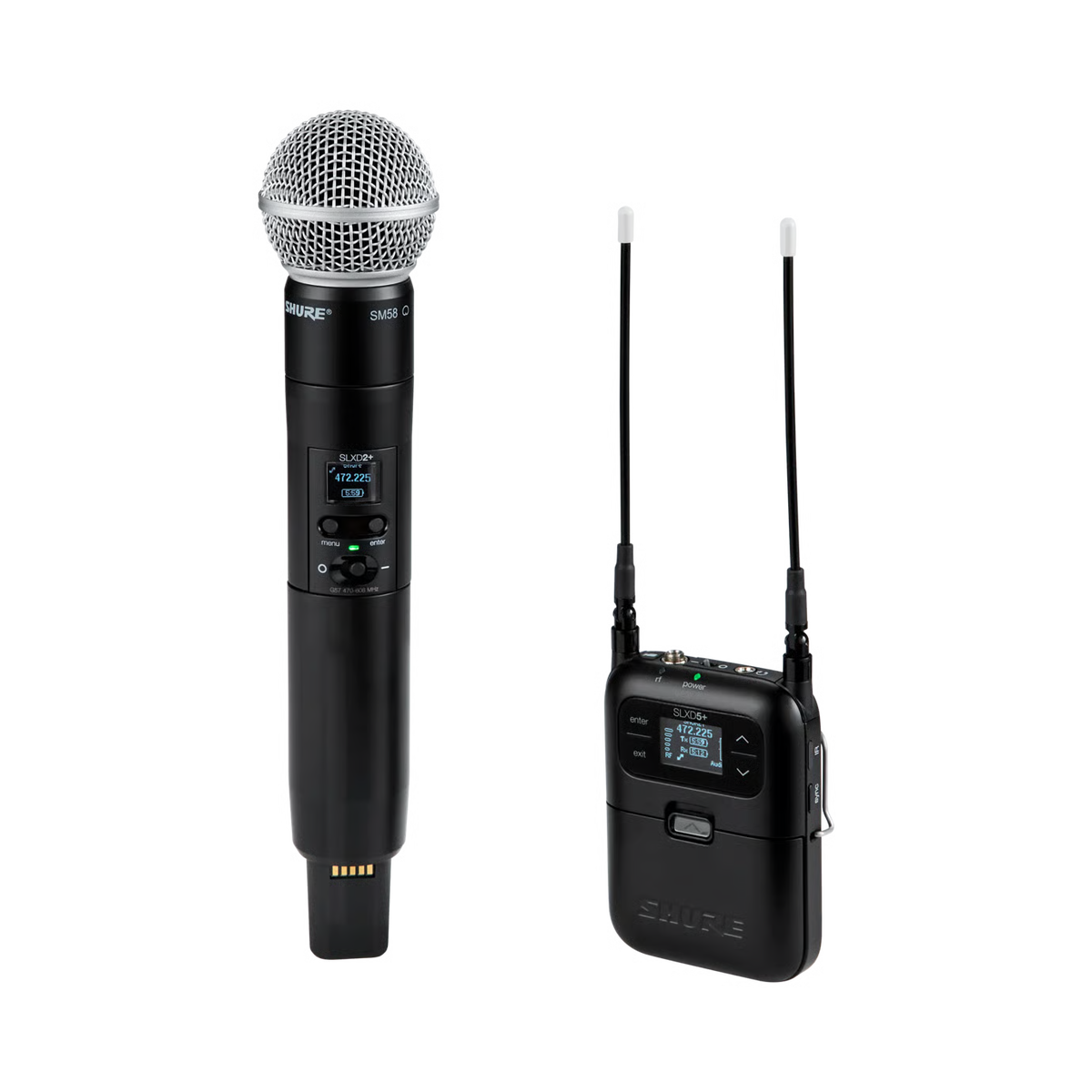 Shure SLXD25+/58-K55 Wireless SM58 Handheld Microphone System