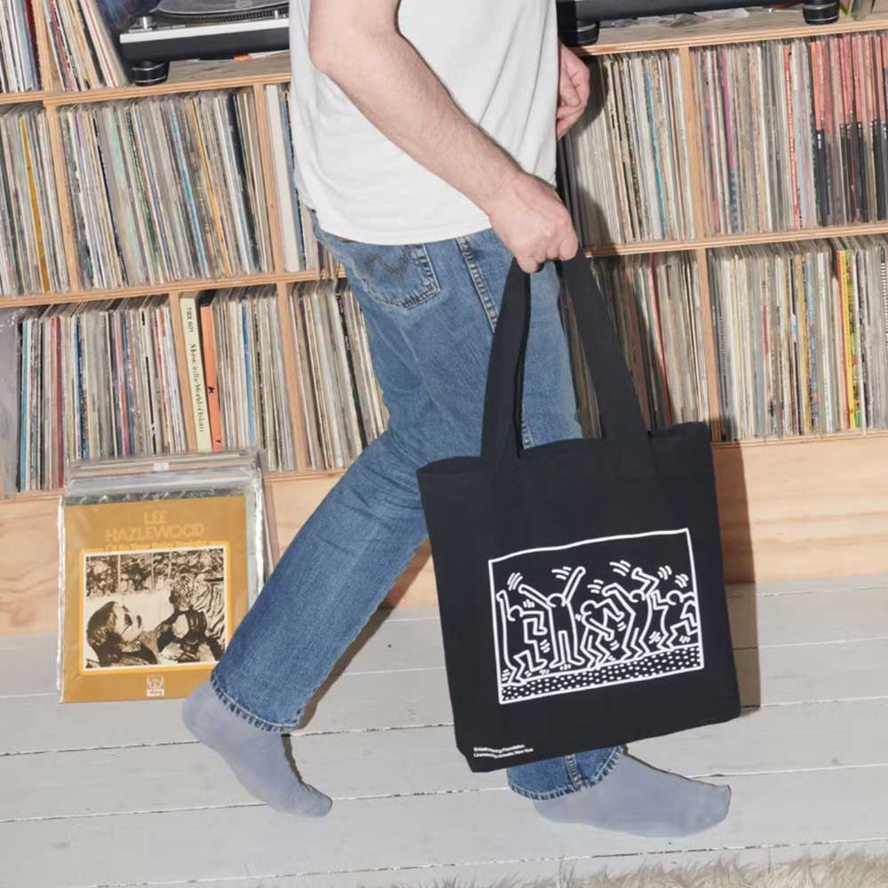 AM Clean Sound Keith Haring Record Tote Bag