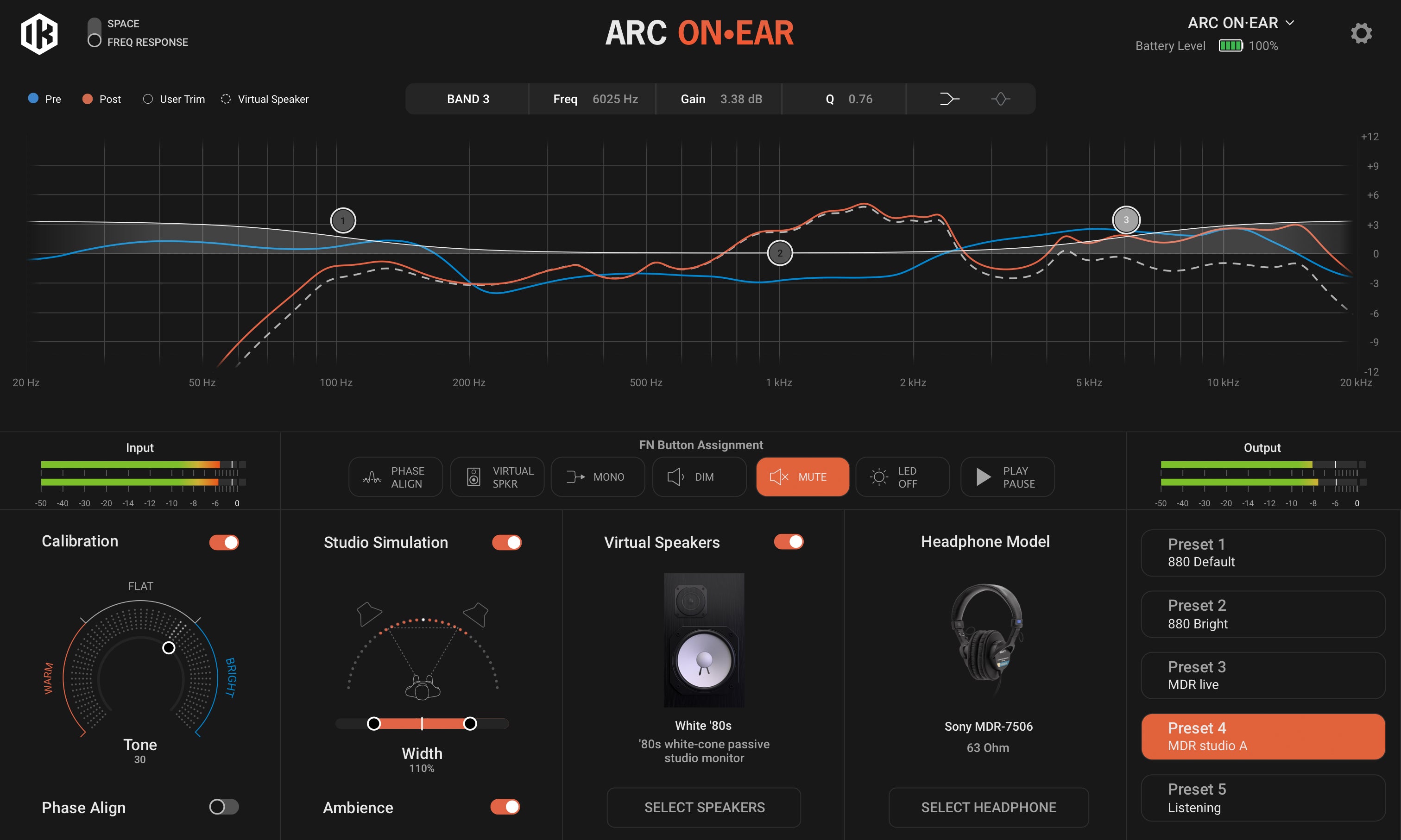 IK Multimedia ARC ON-EAR Headphone Correction/Virtual Monitoring System