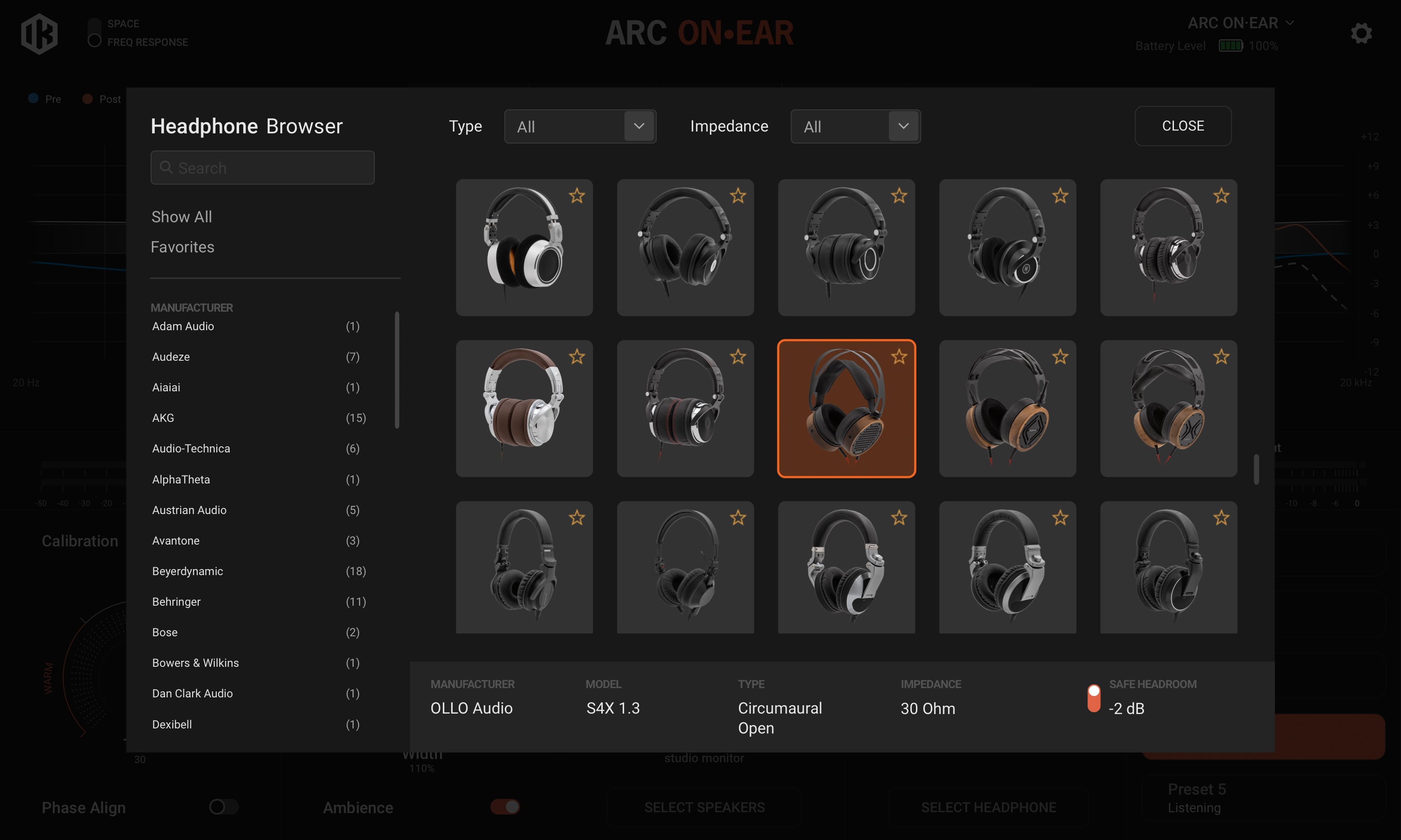 IK Multimedia ARC ON-EAR Headphone Correction/Virtual Monitoring System