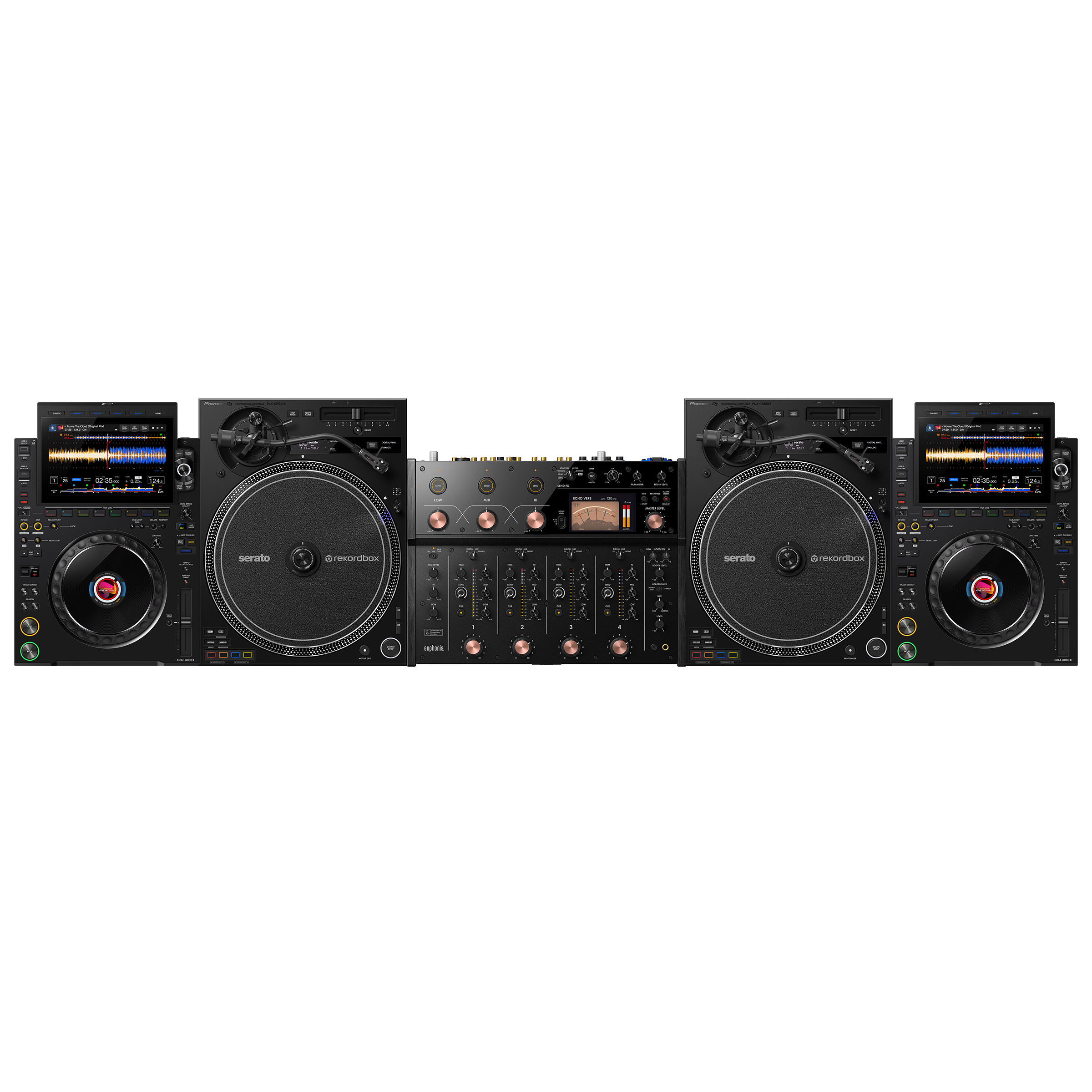 AlphaTheta 2 x CDJ-3000X + 2 x PLX-CRSS12 + Euphonia Bundle