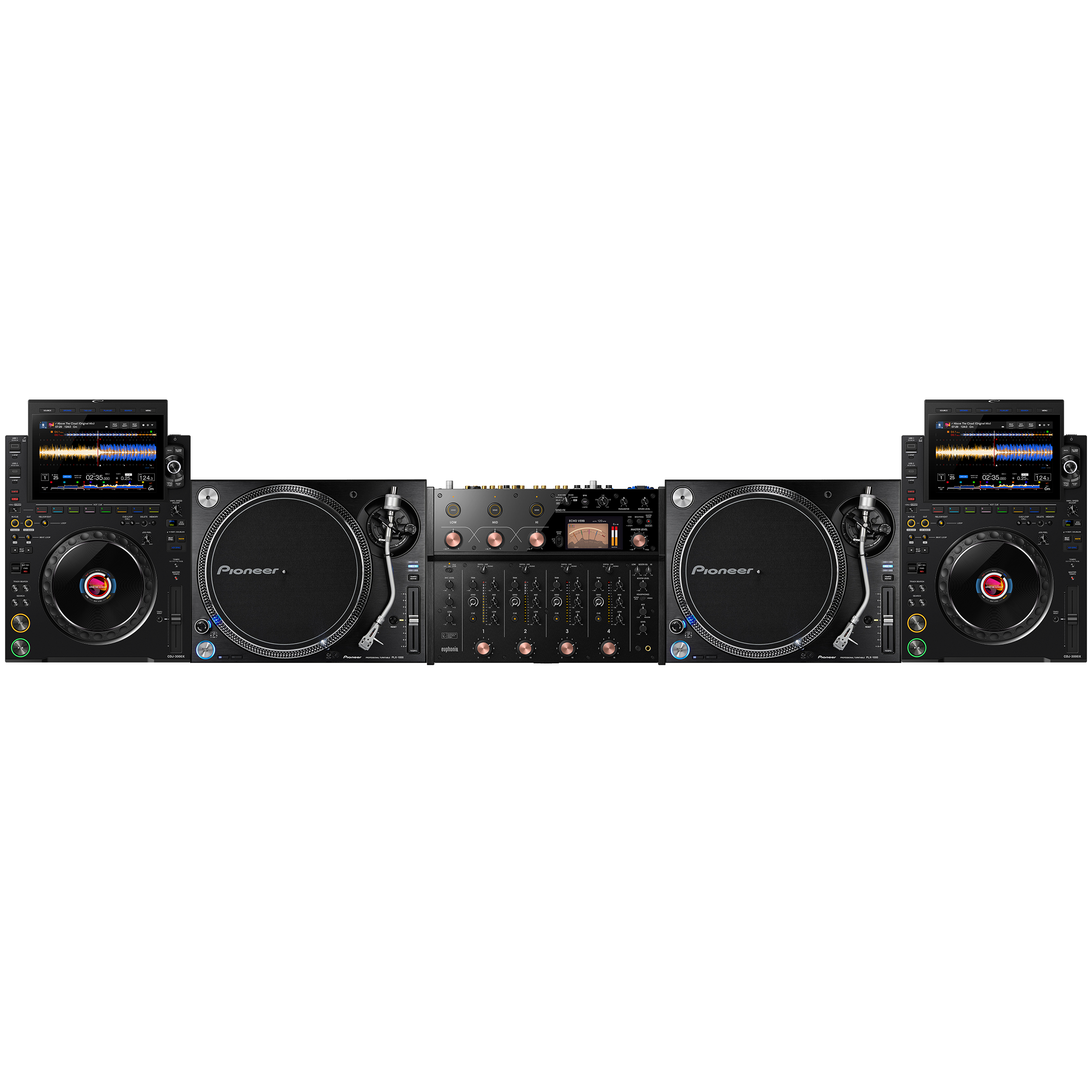 AlphaTheta 2 x CDJ-3000X + 2 x PLX-1000 + DJM-A9 Bundle