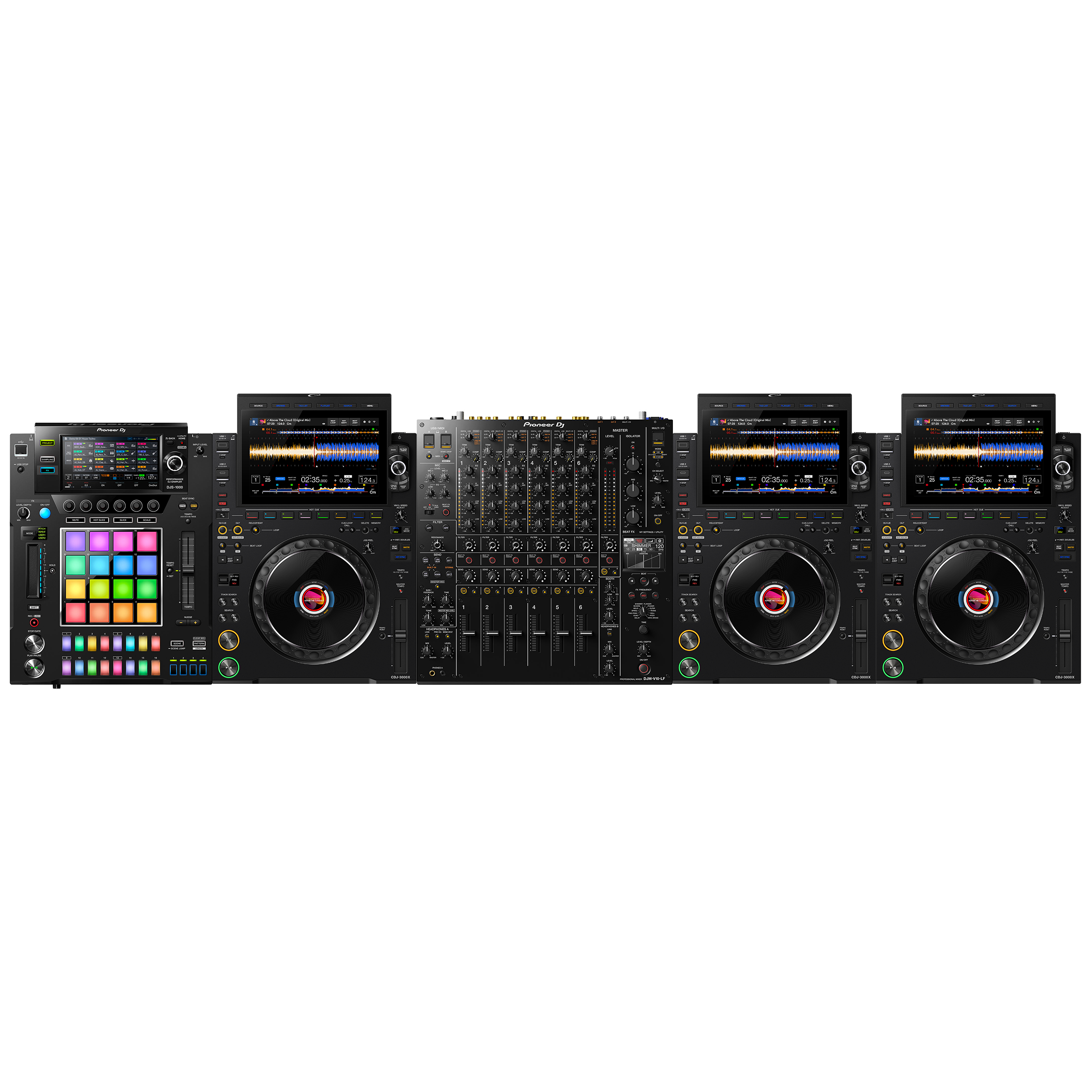 AlphaTheta 3 X CDJ-3000X + DJS-1000 + DJM-V10-LF Bundle