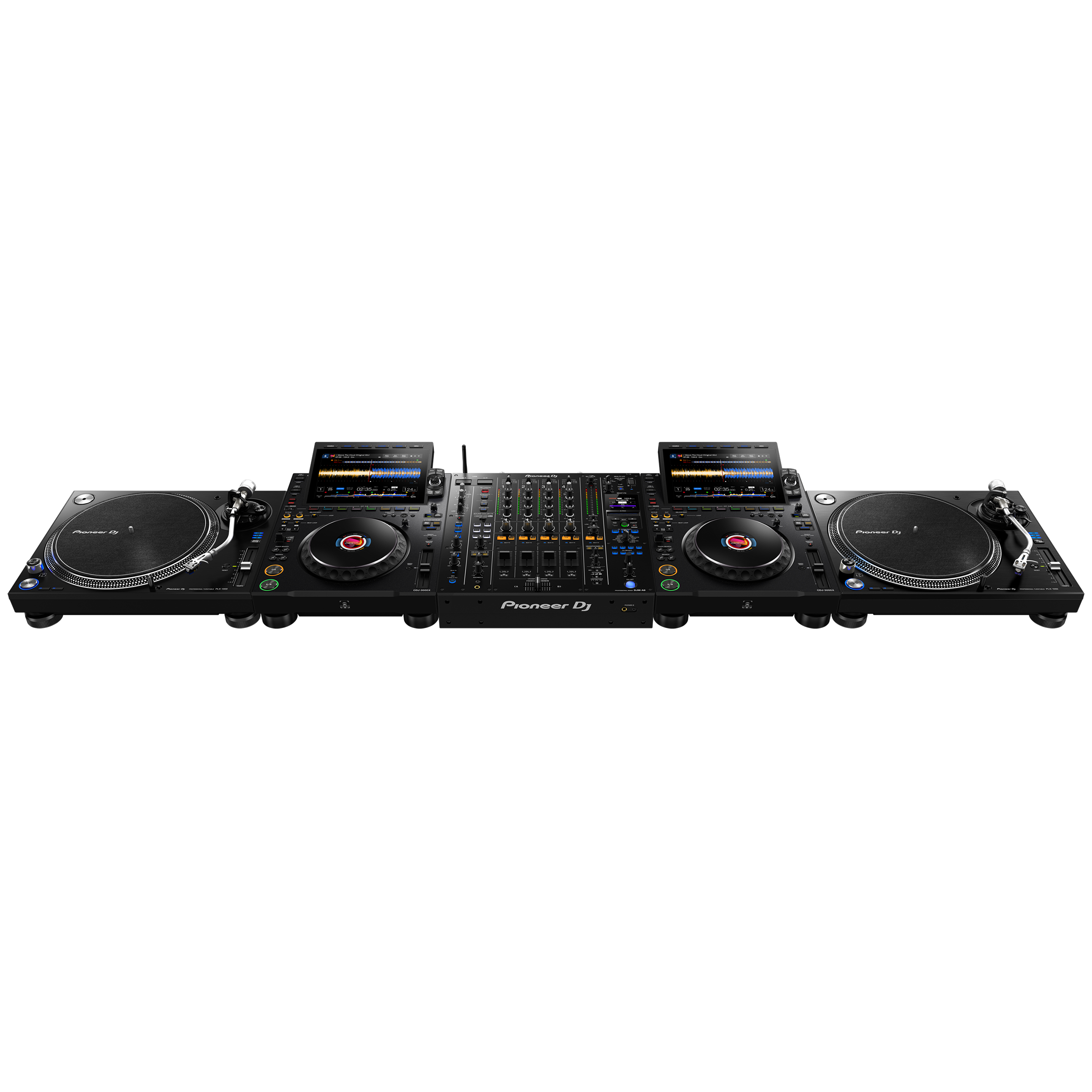 AlphaTheta 2 x CDJ-3000X + 2 x PLX-1000 + DJM-A9 Bundle