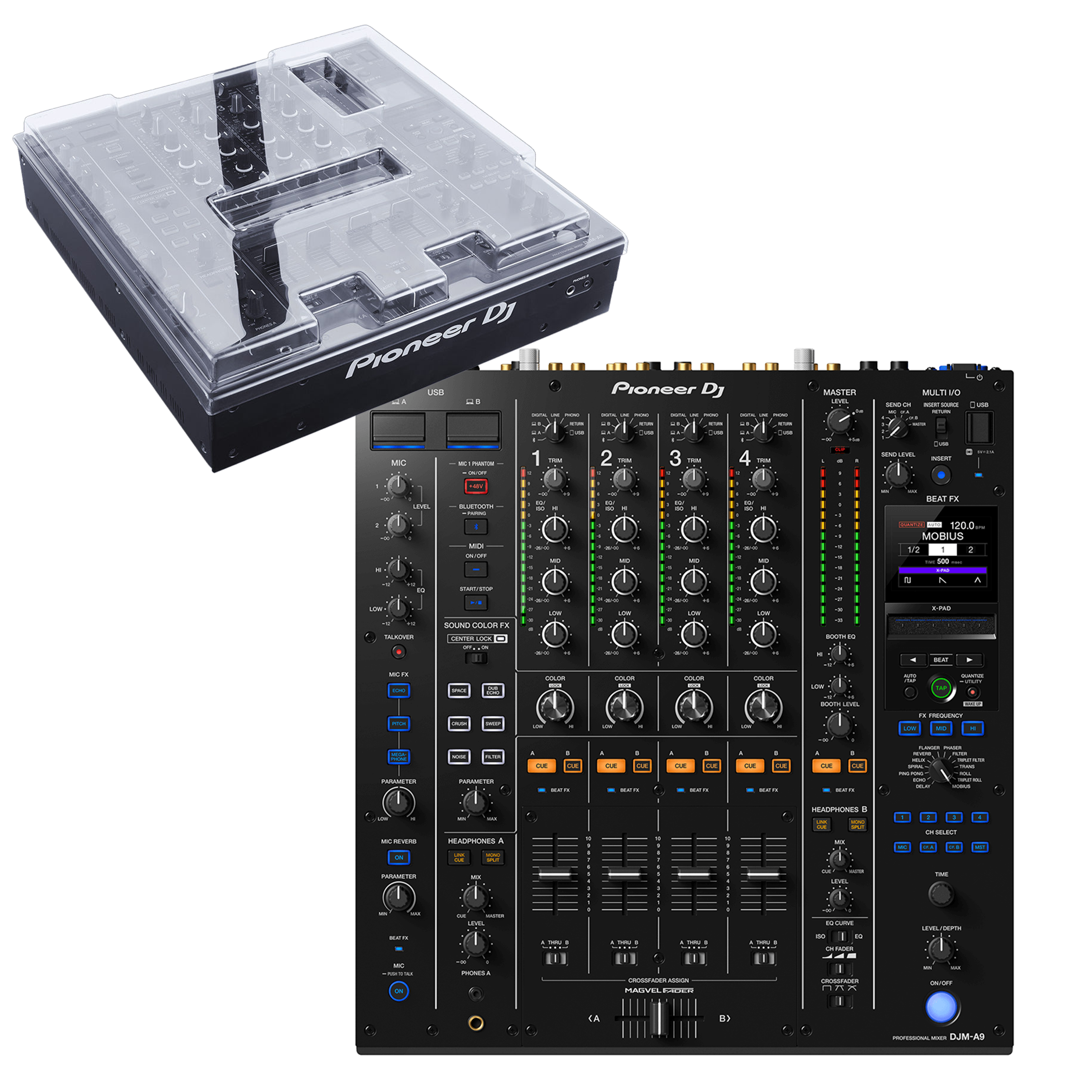 Pioneer DJ DJM-A9 + Decksaver Bundle