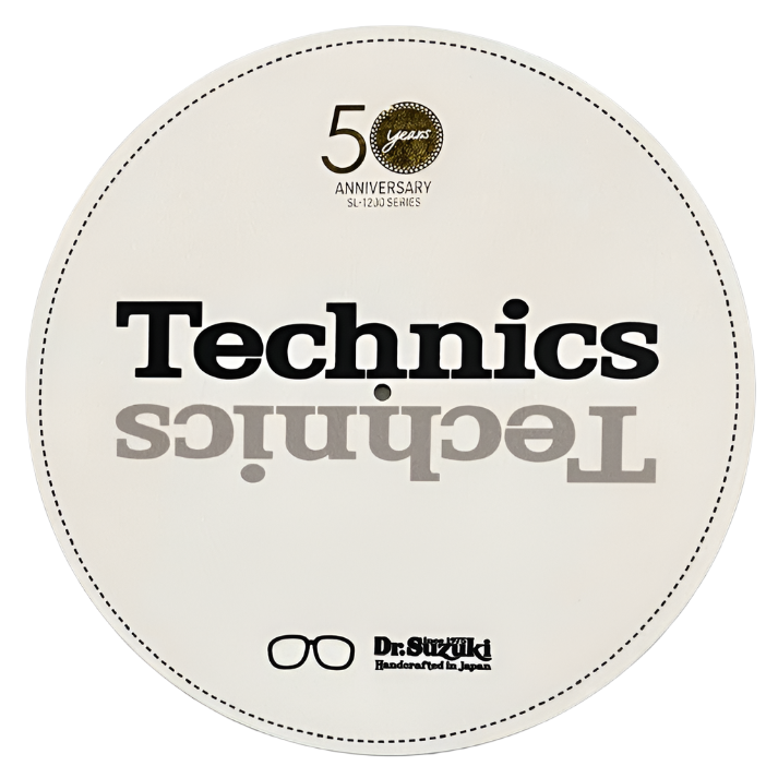 Dr. Suzuki x Technics 50th Anniversary SL-1200M7L Limited Edition Slipmats - White