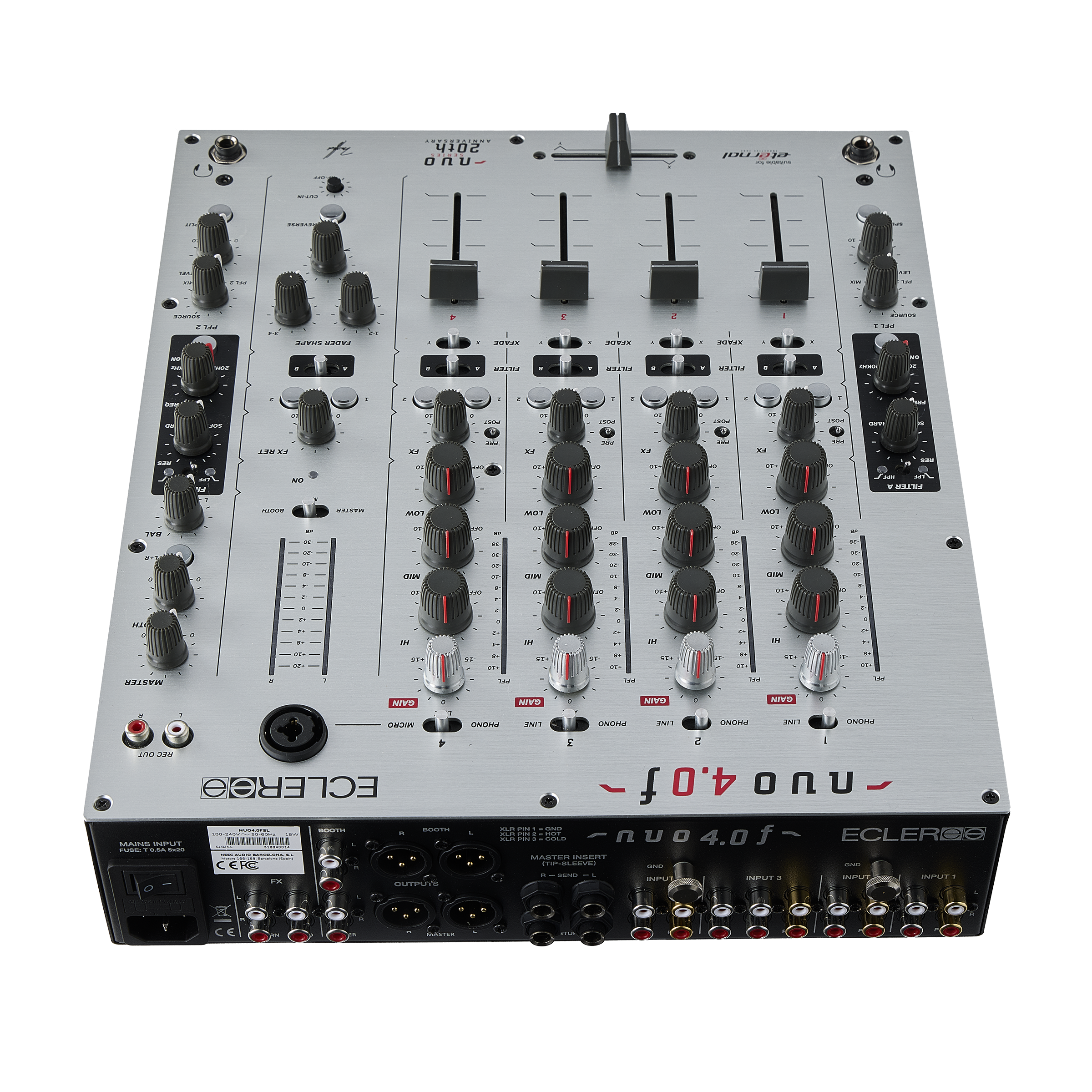 Ecler NUO 4.0F 4-Channel Analog Mixer - Silver
