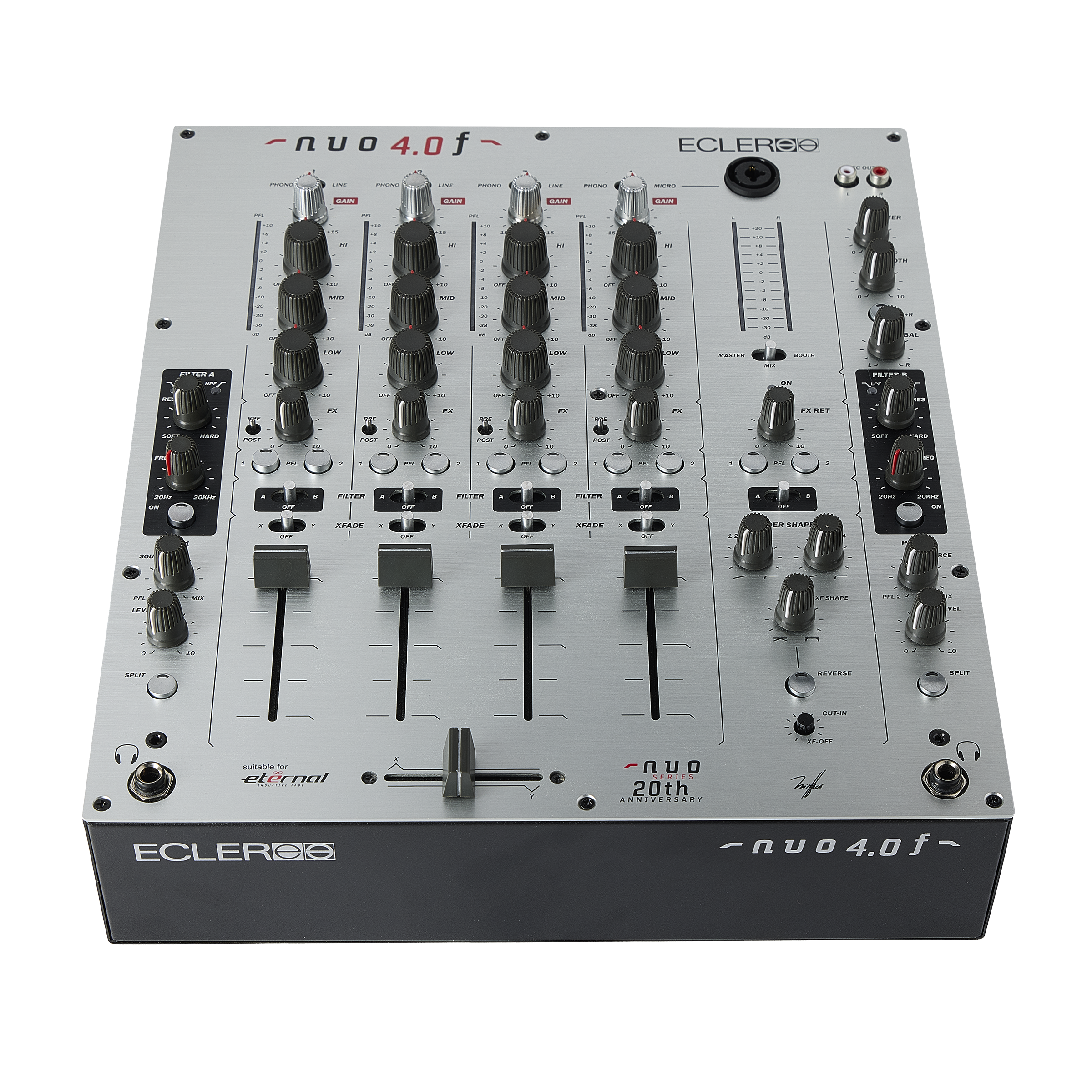 Ecler NUO 4.0F Silver + CTRL Case Bundle