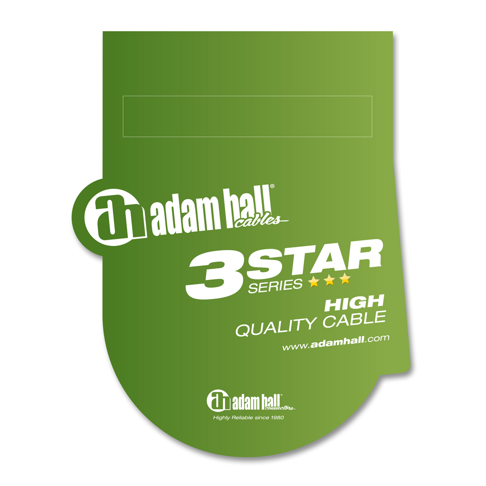 Adamhall 3 STAR 6.3mm TRS Jack to 6.3mm TRS Jack Cable 3m (K3BVV0300)