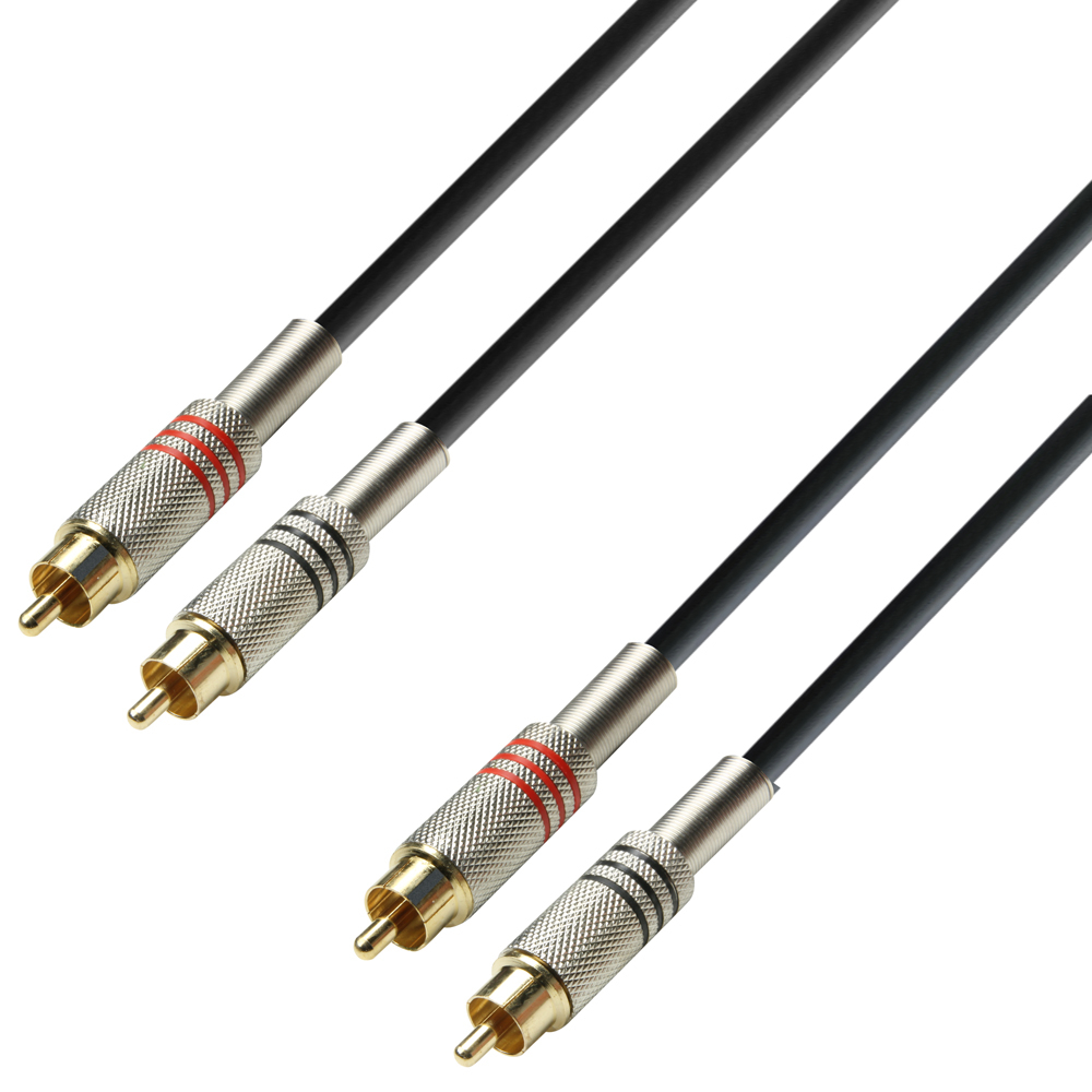 Adamhall 3 STAR Twin RCA Male - Twin RCA Male Cable 3m (K3TCC0300)
