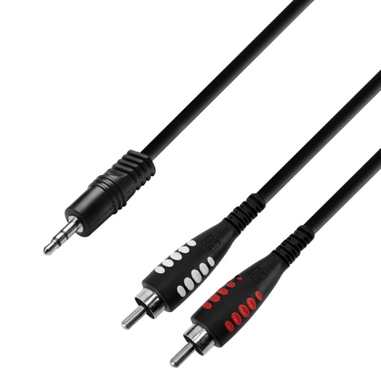 Adamhall 3 STAR 3.5mm TRS Minijack to 2 x RCA Cable 6m (K3YWCC0600)