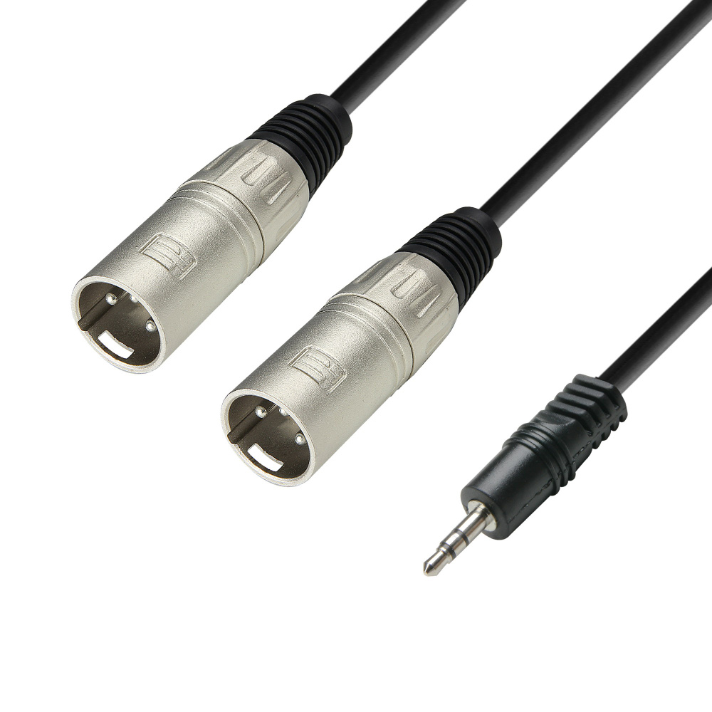 Adamhall K3YWMM0100 Y-Cable Twin XLR Male - Minijack 1m