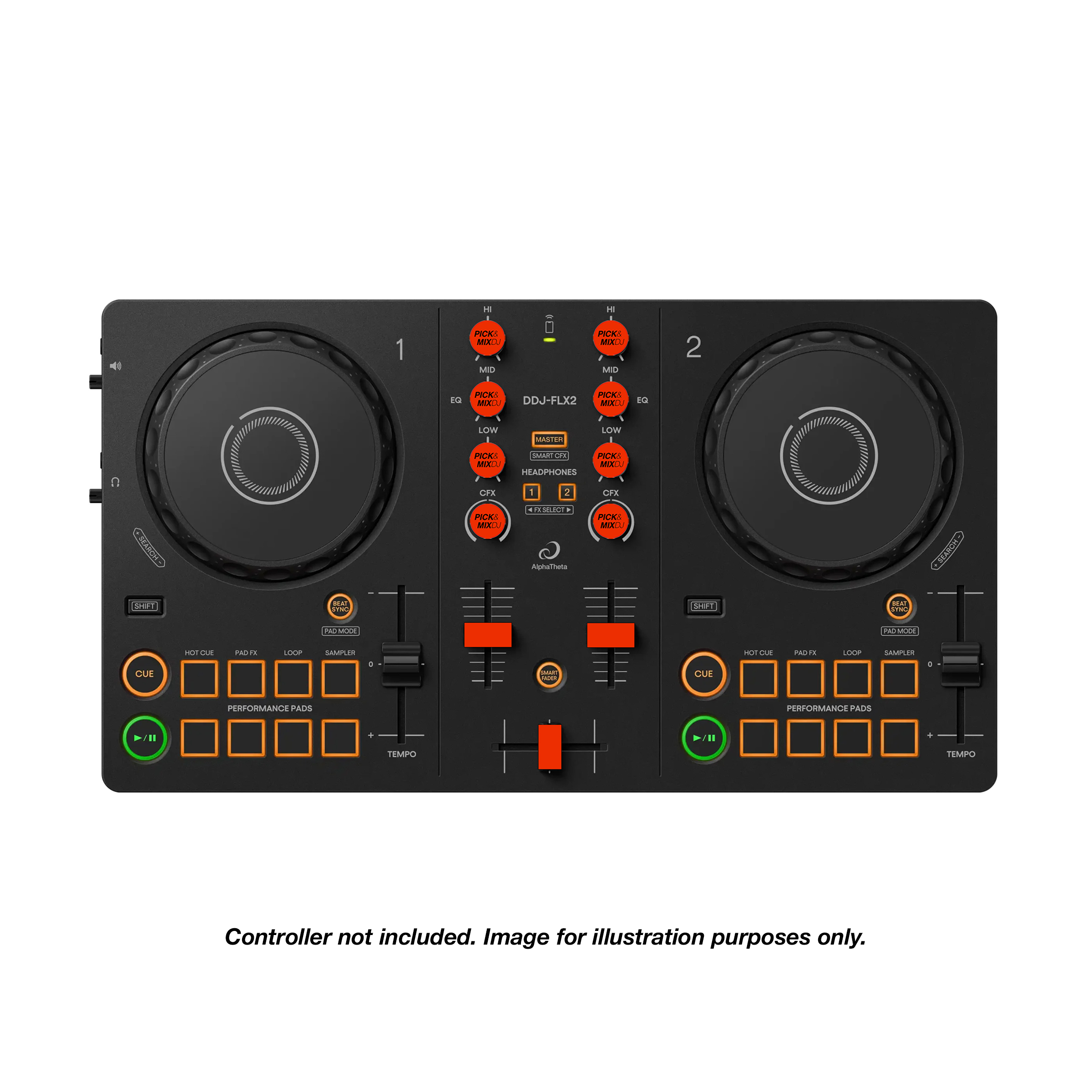 PICK&MIXDJ S PACK DJ Knobs & Faders for DDJ-FLX2, DDJ-200, Reloop Ready