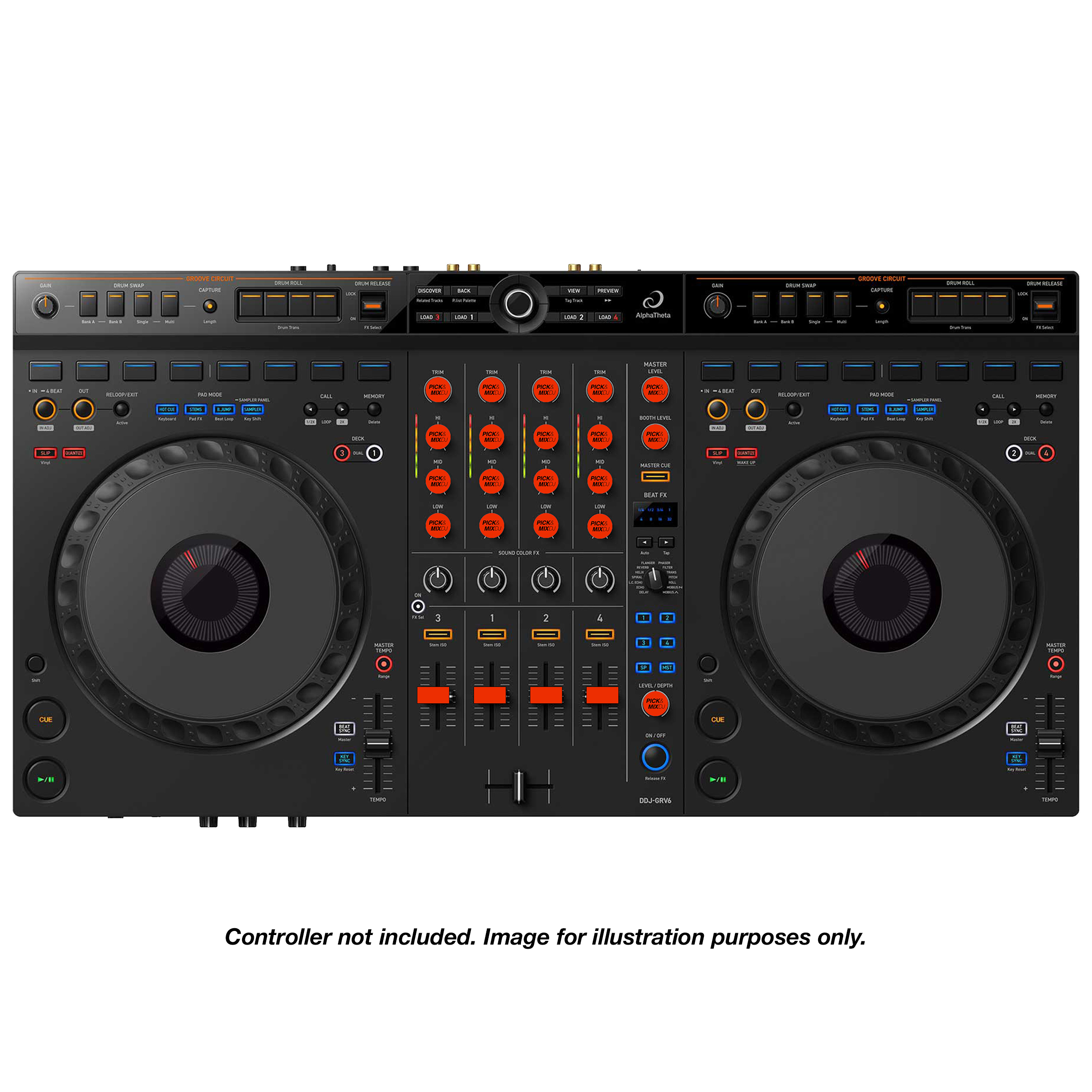 PICK&MIXDJ L PACK DJ Knobs & Faders for Pioneer XDJ-AZ, RX3, DDJ-GRV6