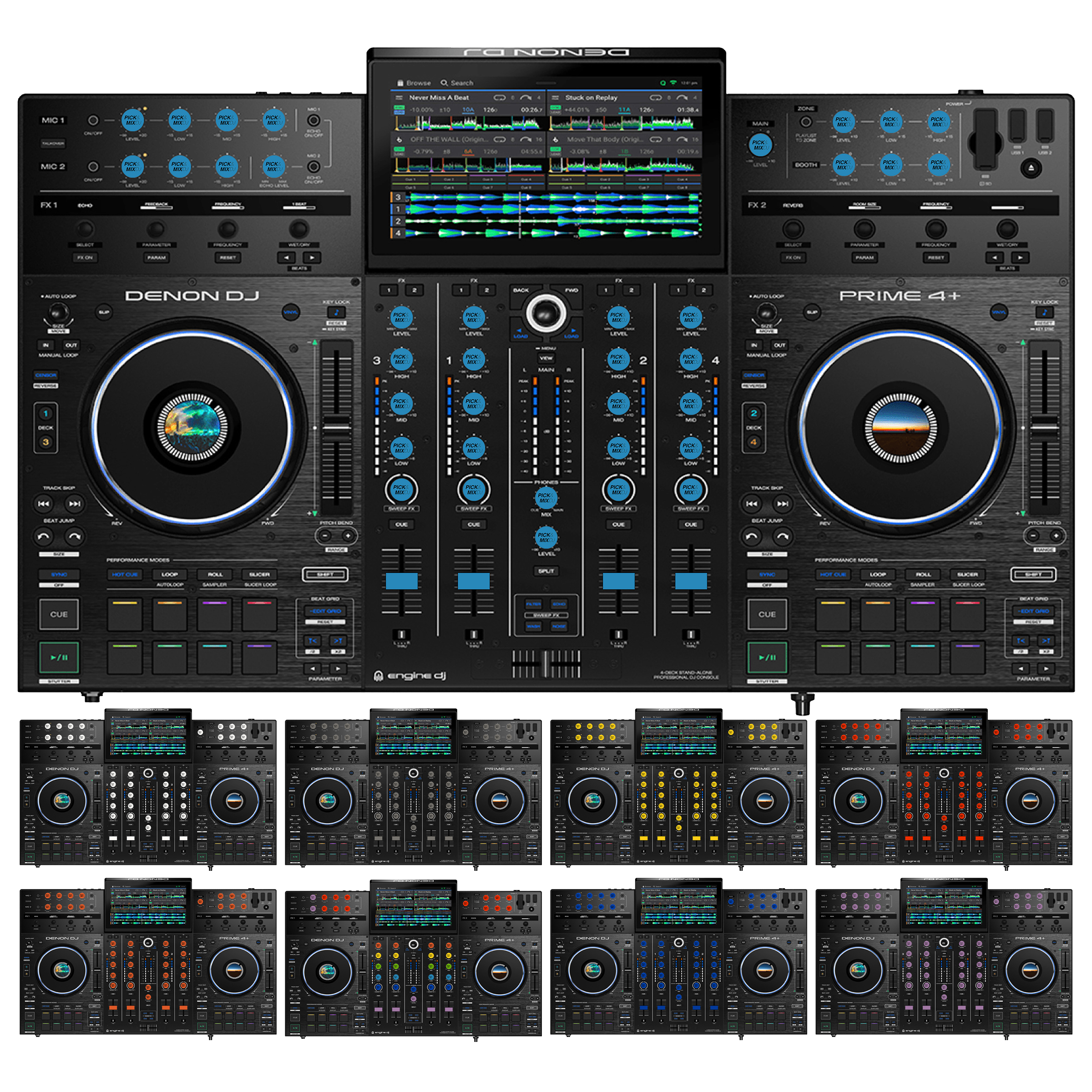 PICK&MIXDJ JUMBO PACK DJ Knobs & Faders for Prime 4/4+, XDJ-XZ