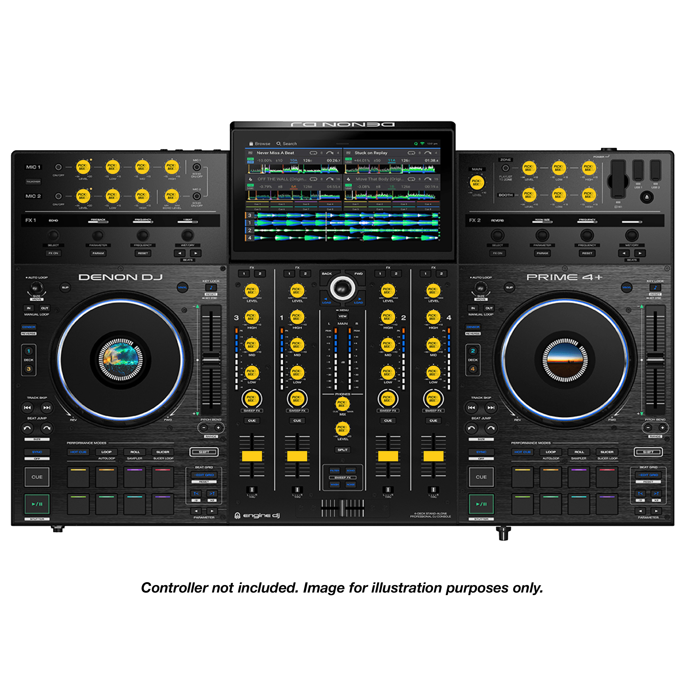 PICK&MIXDJ JUMBO PACK DJ Knobs & Faders for Prime 4/4+, XDJ-XZ