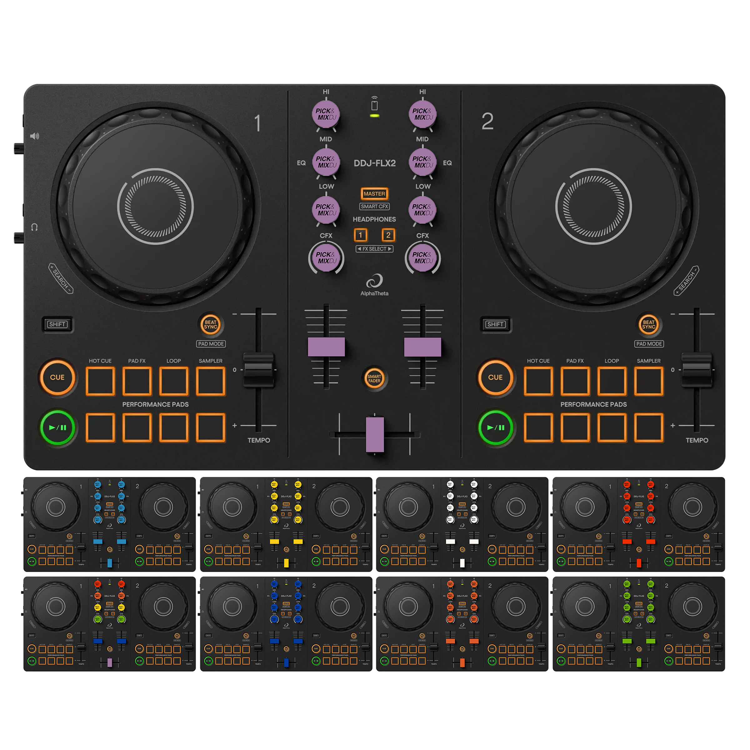 PICK&MIXDJ S PACK DJ Knobs & Faders for DDJ-FLX2, DDJ-200, Reloop Ready