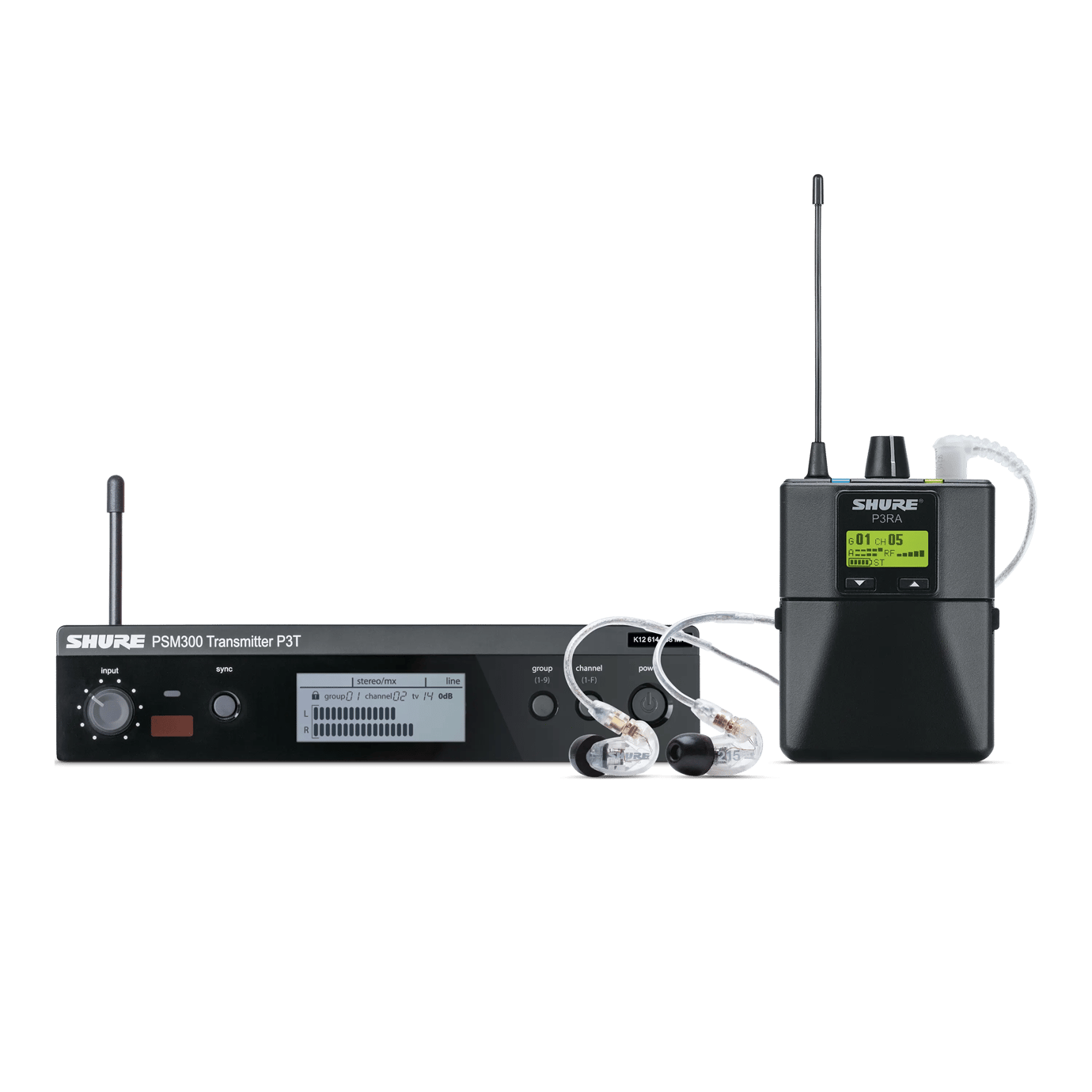 Shure P3TRA215CL PSM300 Premium Wireless IEM System with SE215 Clear Earphones