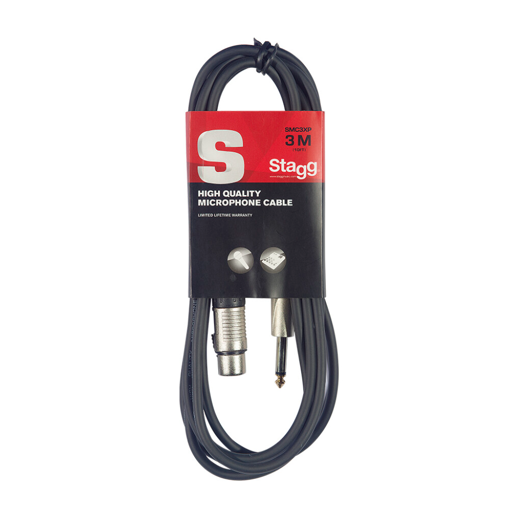 Stagg SMC3XP 3m XLR (Female) - 6.3mm Jack Unbalanced