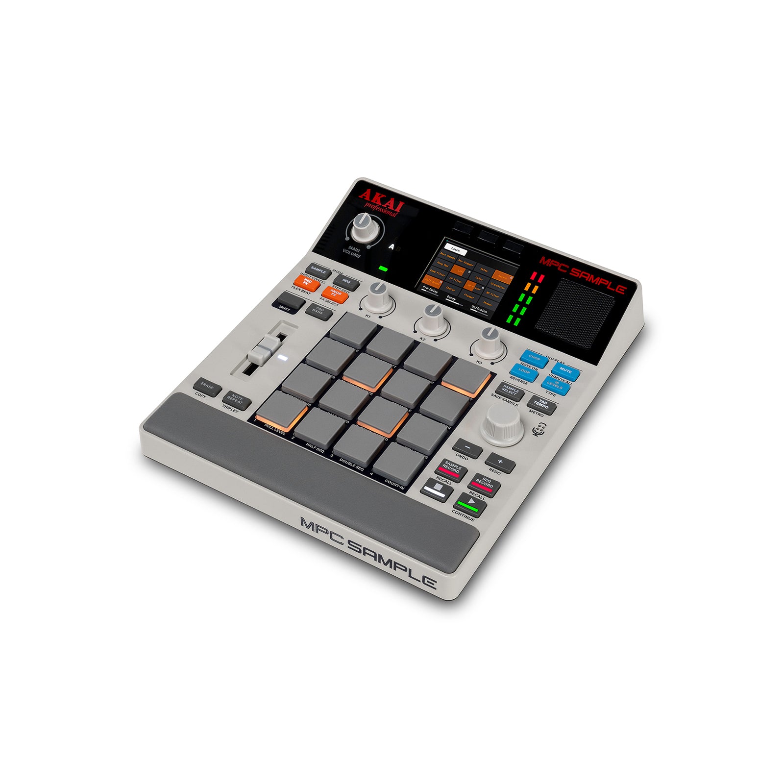 Akai MPC SAMPLE Battery Powered Portable Sampler - White / Grey