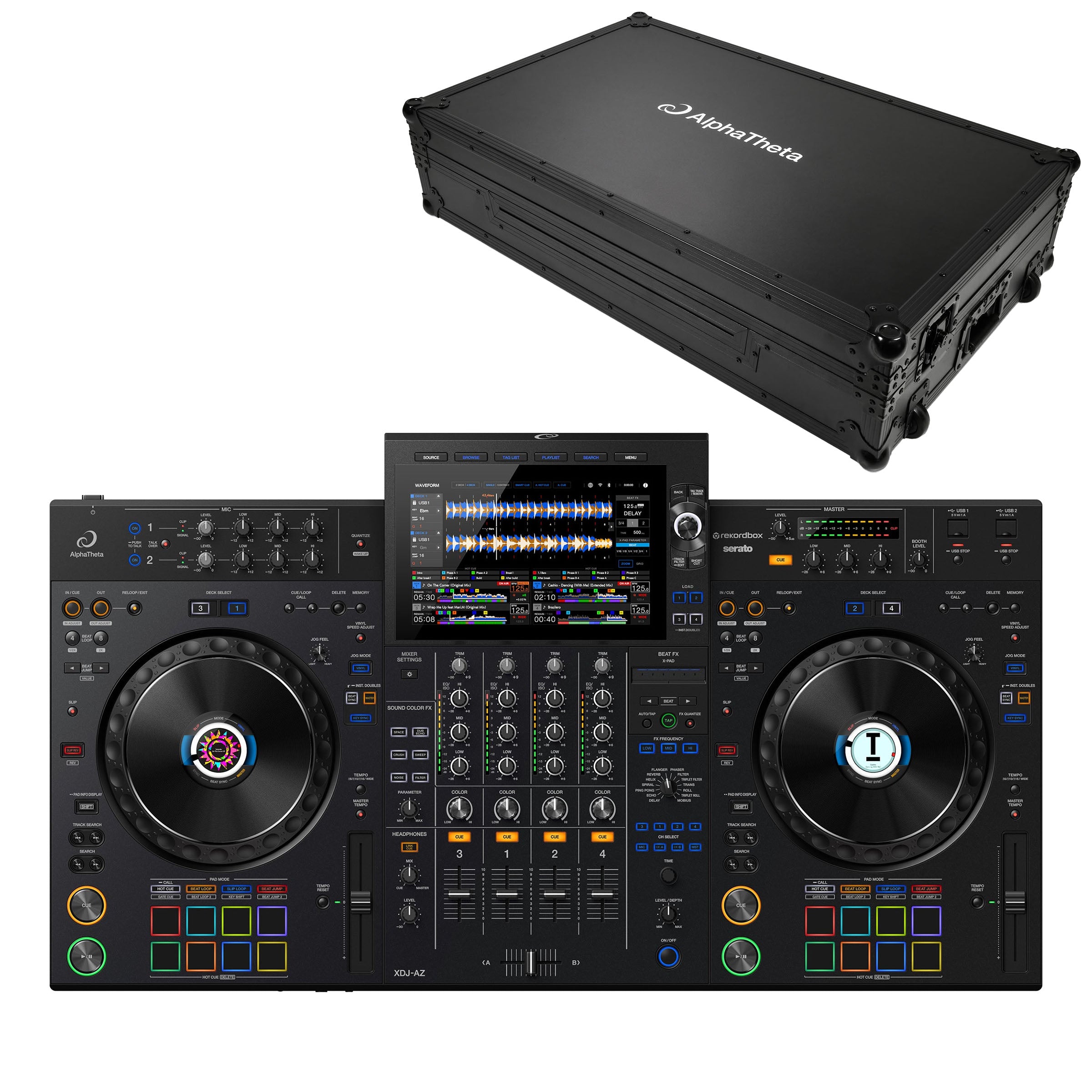 AlphaTheta XDJ-AZ + FLT-XDJAZ Flight Case Bundle