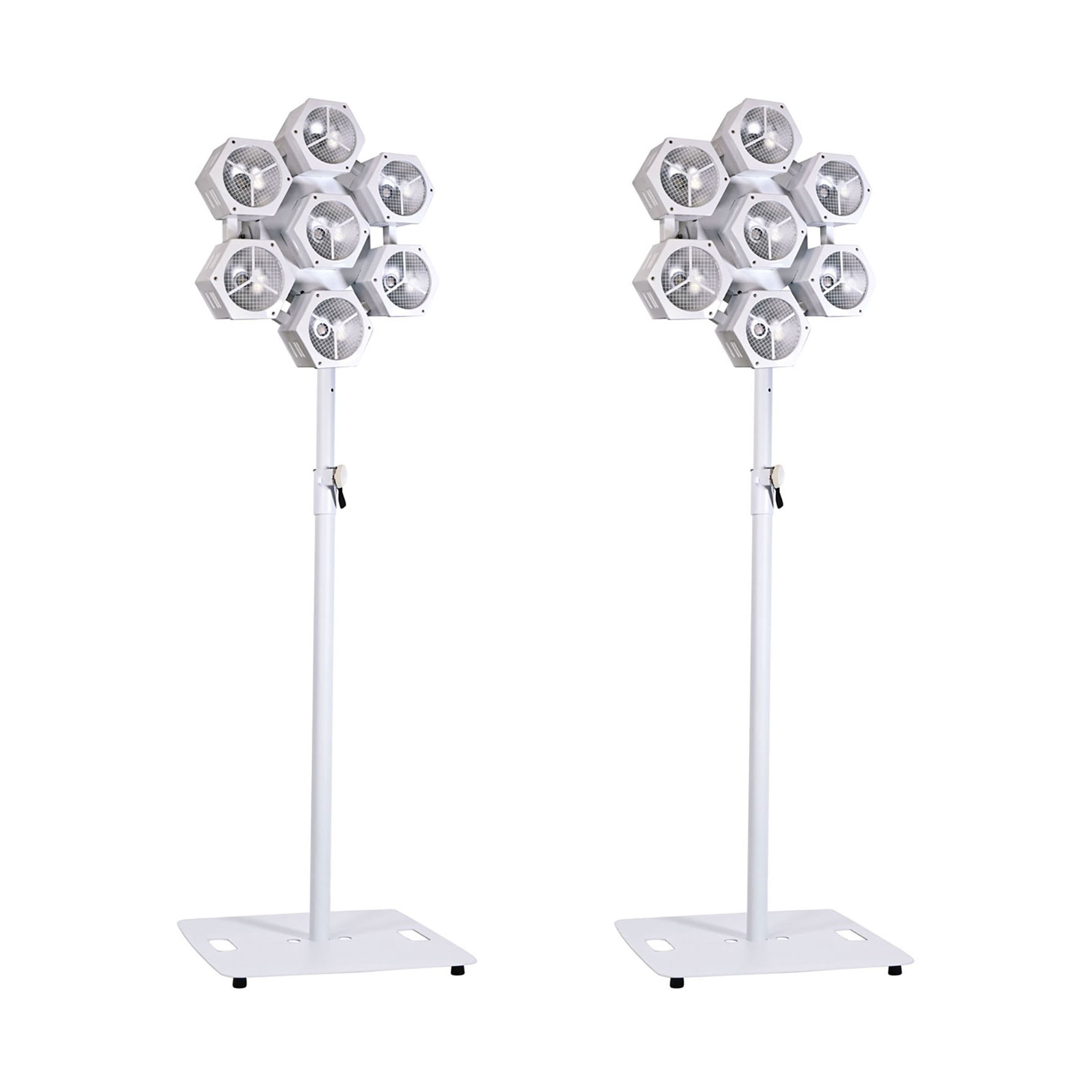 Citronic CosmoPAR-LE White x2 + QTX Stands Bundle