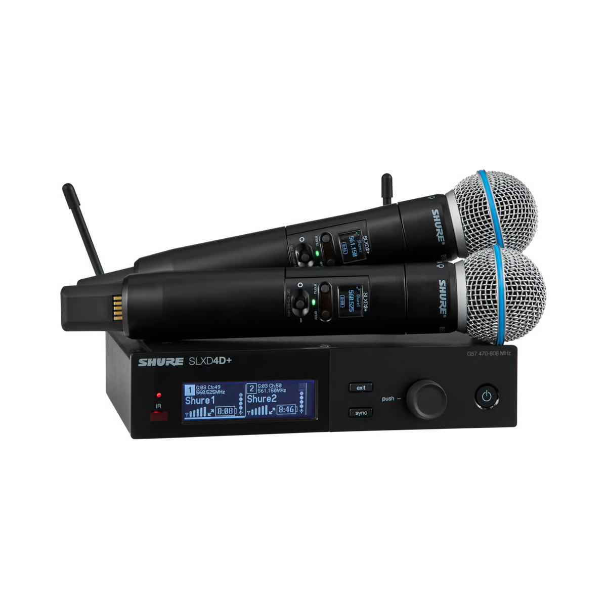 Shure SLXD24D+UK/B58-K55 Dual Wireless B58 Handheld Microphone System