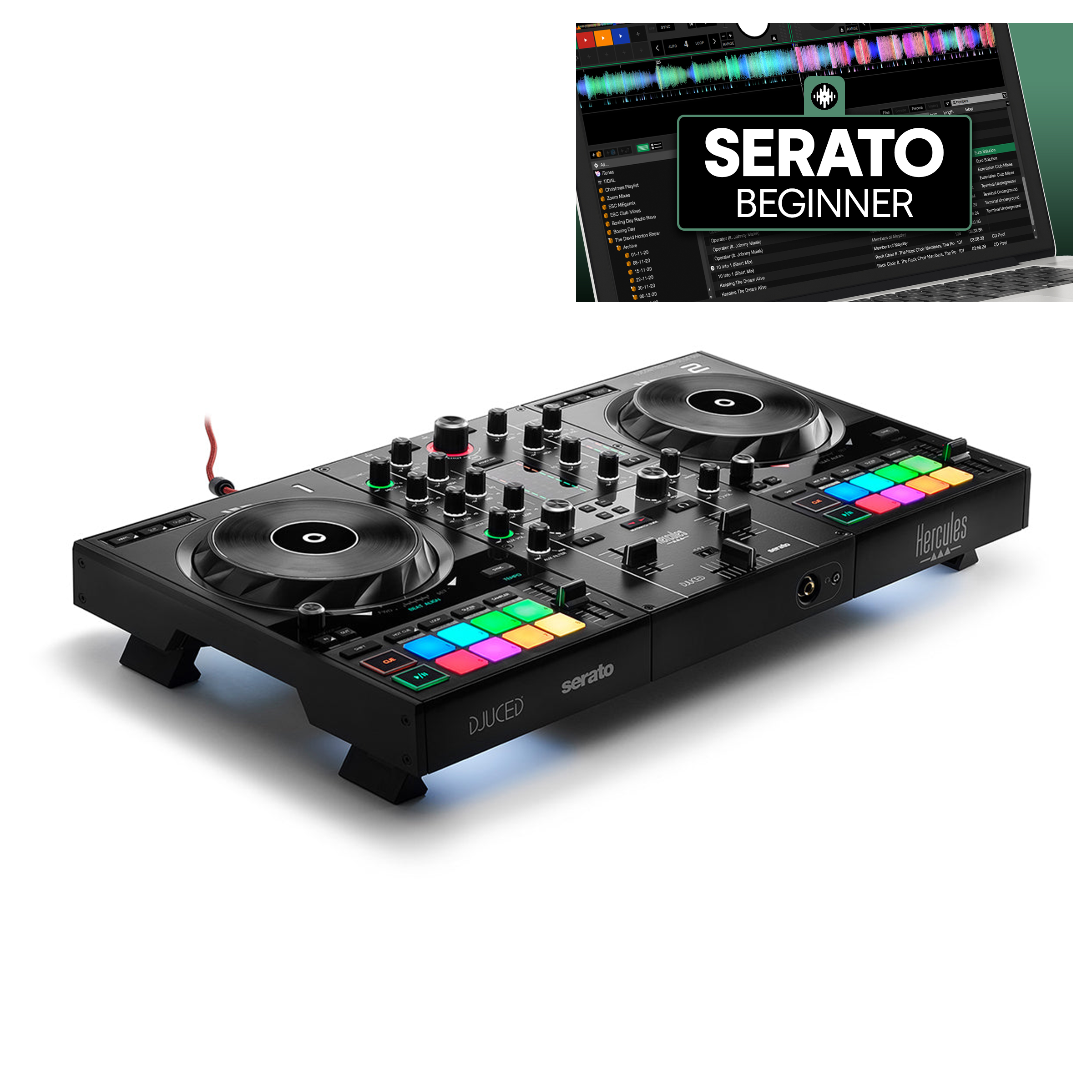 Hercules Inpulse 500 + Crossfader Beginner Course Bundle