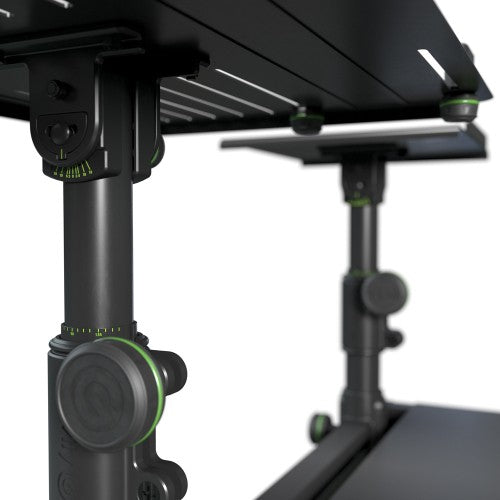 Gravity FDJT01 Dj-Desk With Flexible Loudspeaker And Laptop Tray - Black