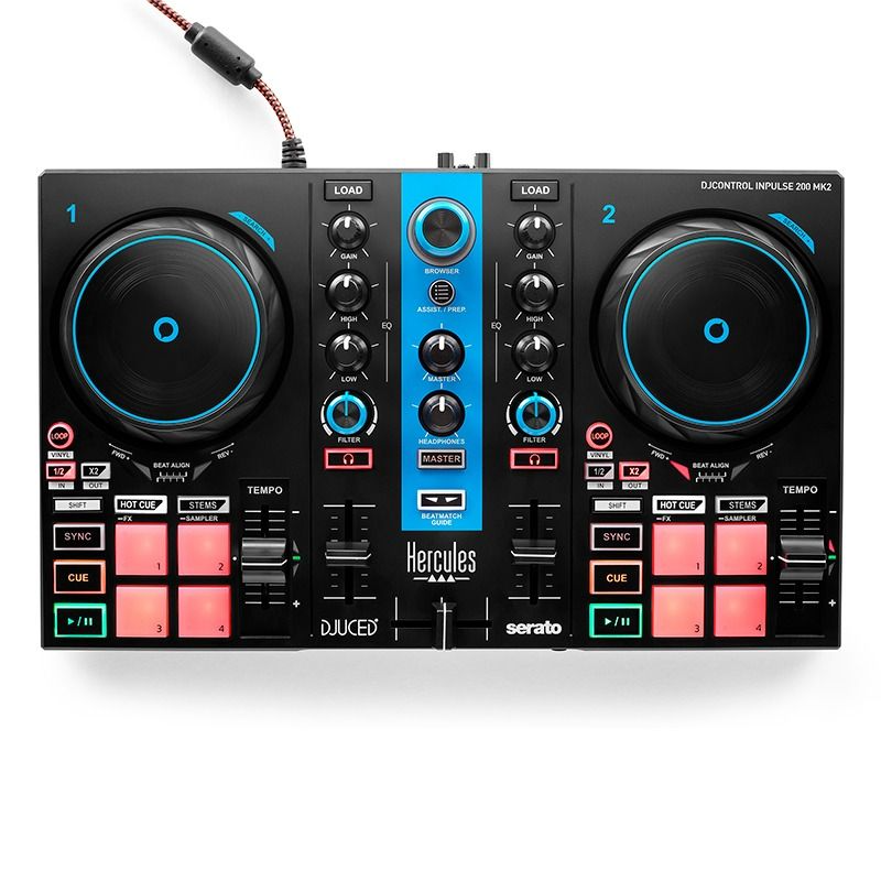 Hercules DJControl Inpulse 200 MK2 DJ Controller Blue Edition