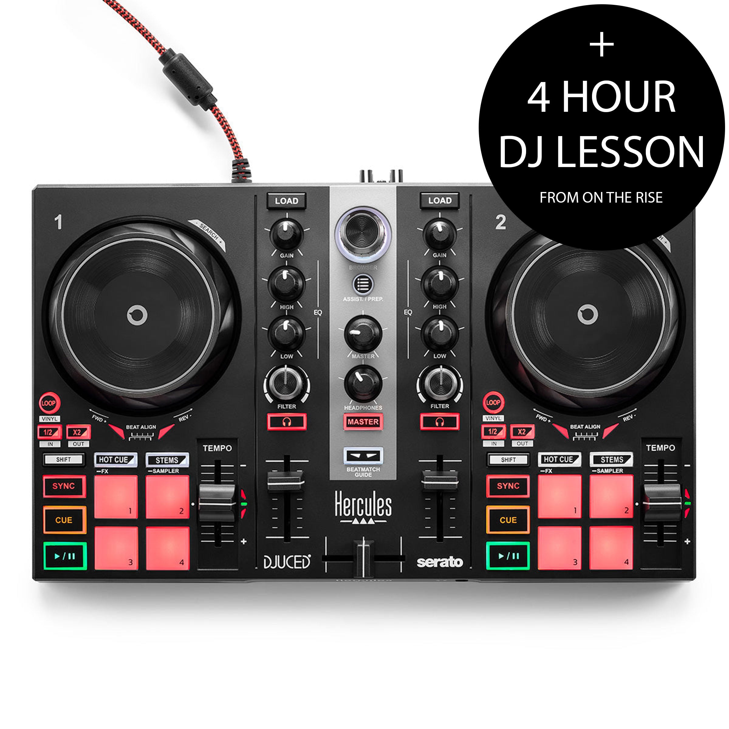 Hercules Inpulse 200 MK2 + 4 Hour DJ Lesson Bundle