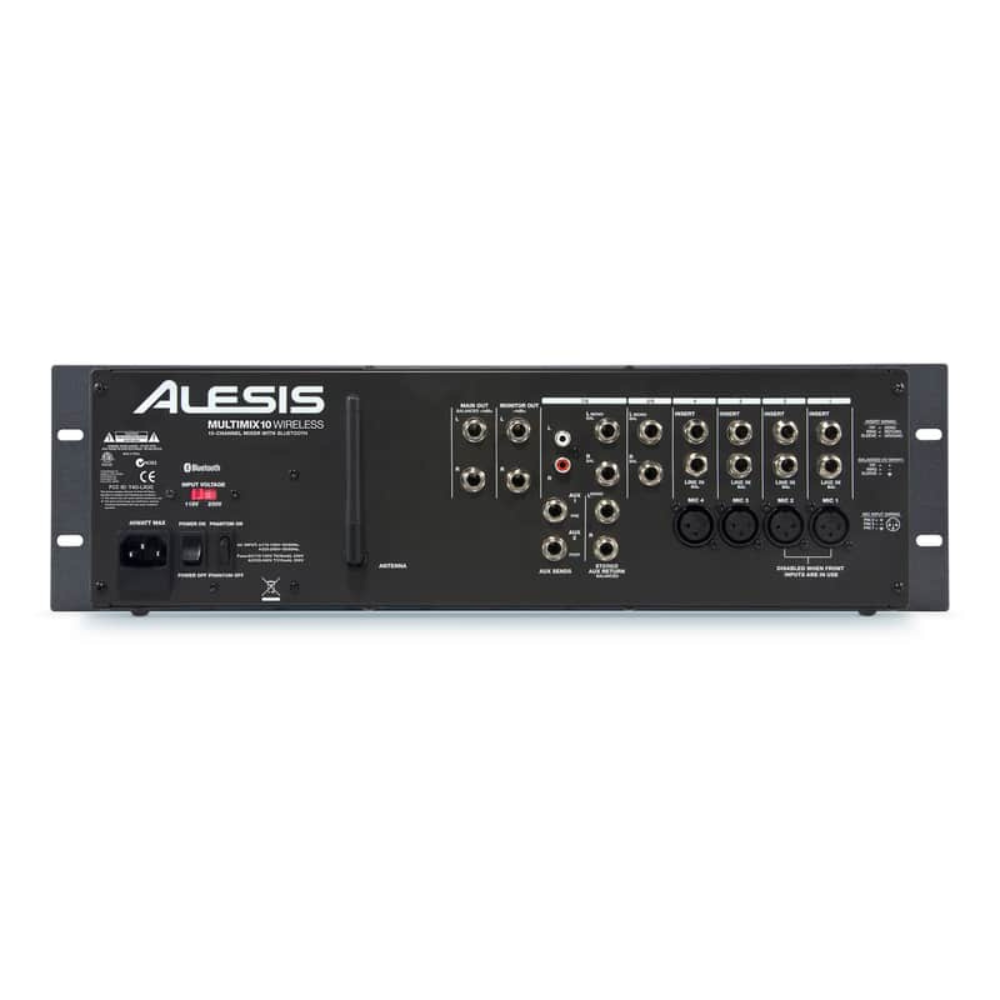 Alesis MultiMix10 Wireless - 10-Channel Rackmount Mixer with Bluetooth