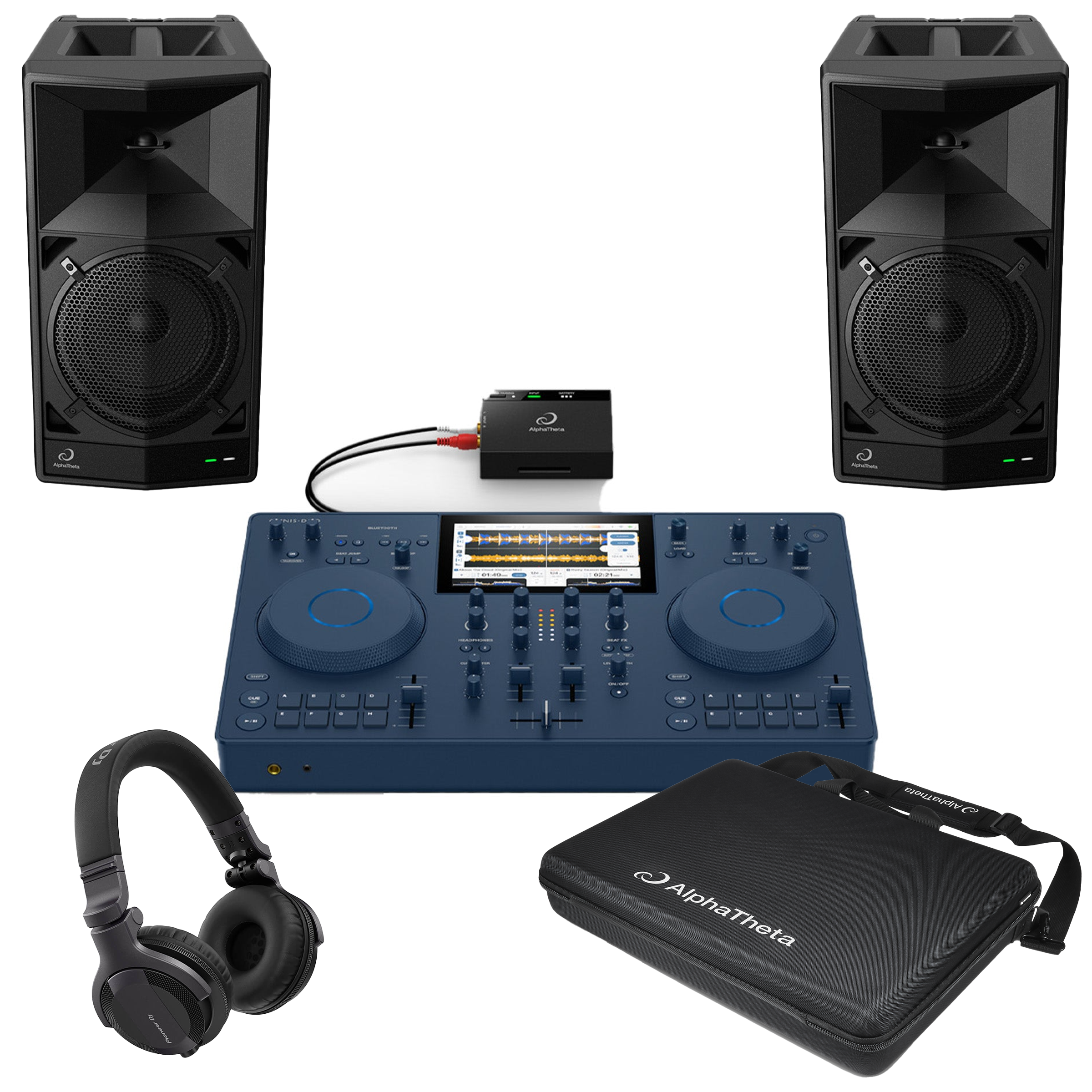 AlphaTheta OMNIS-DUO + 2x Wave Eight + Headphones + Bag Bundle