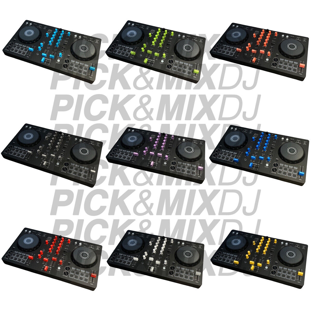 PICK & MIX DJ Replacement Coloured Knobs & Faders for DDJ-FLX4