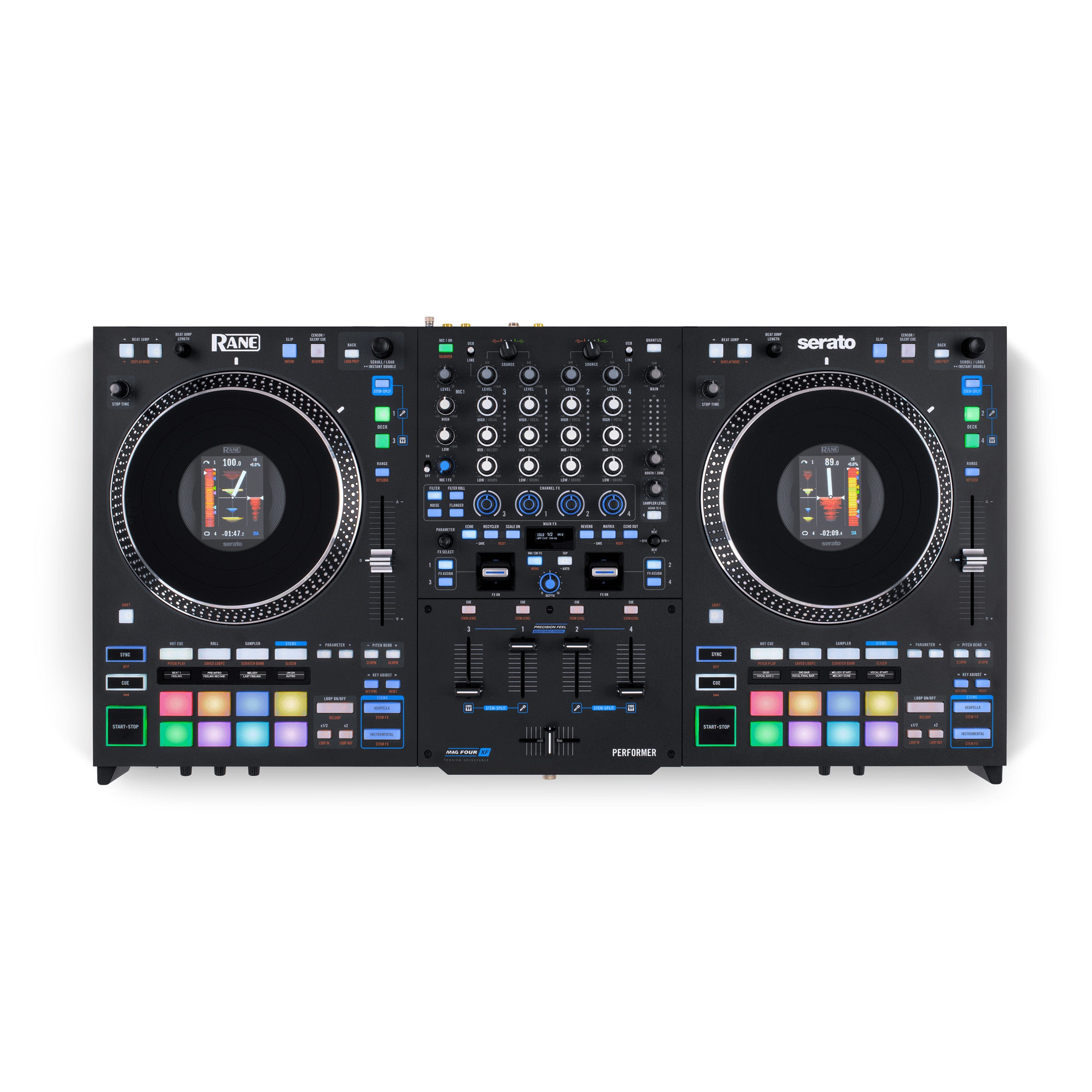 Rane PERFORMER 4-channel Serato Stems DJ Controller with Motorised Platters