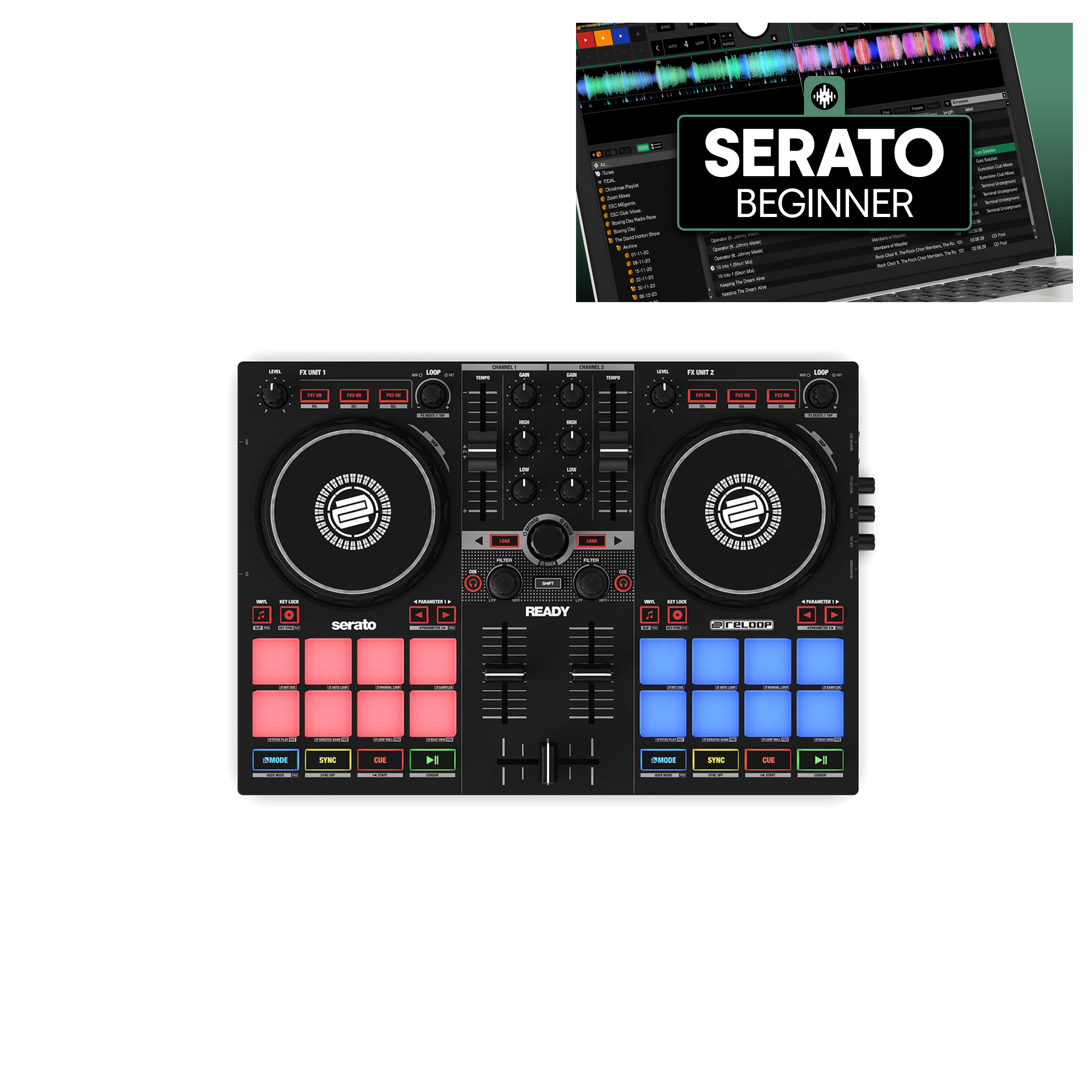 Reloop Ready + Crossfader Beginner Course Bundle